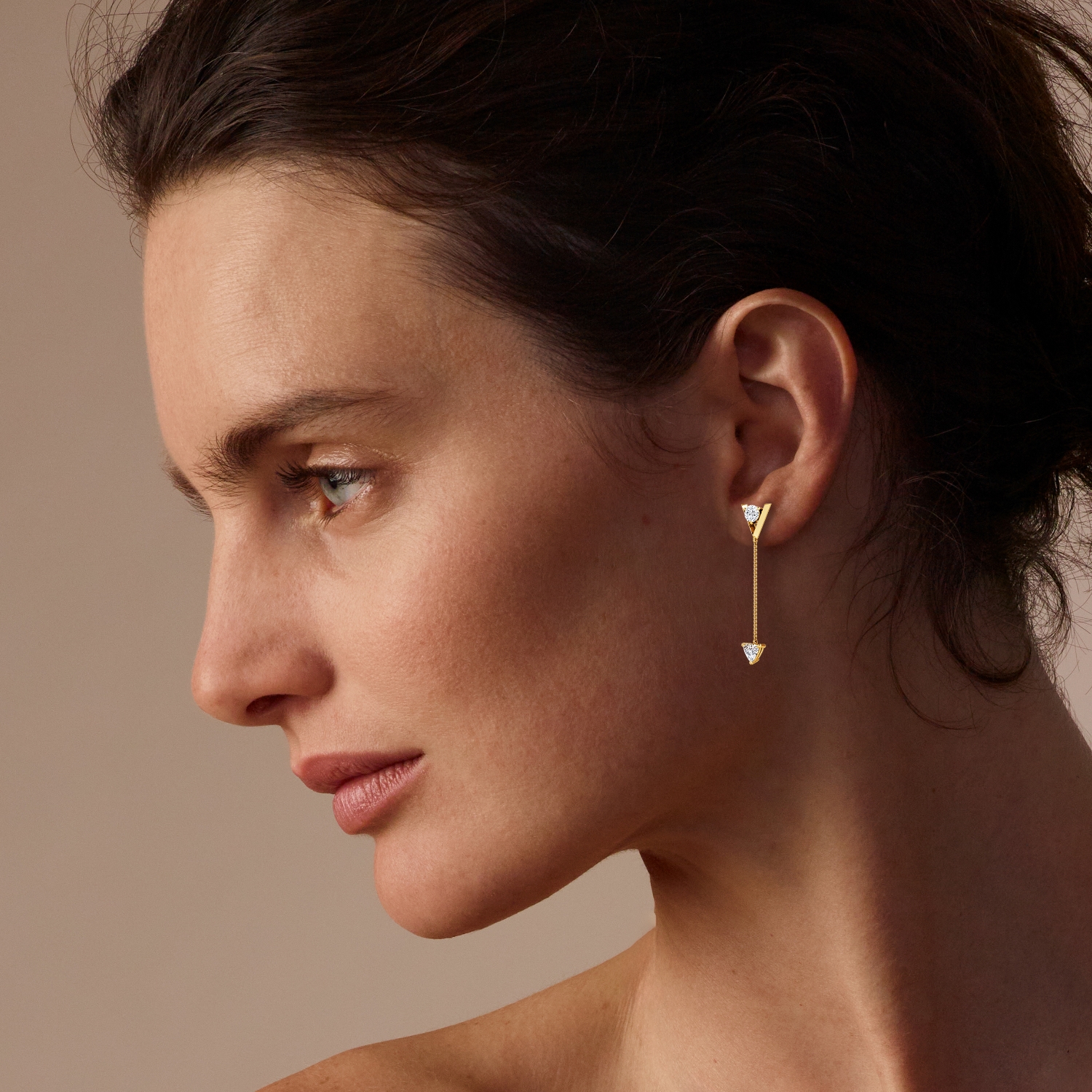 14K Solid Gold Curve Diamond Threaded Labret Earring – J&CO Jewellery