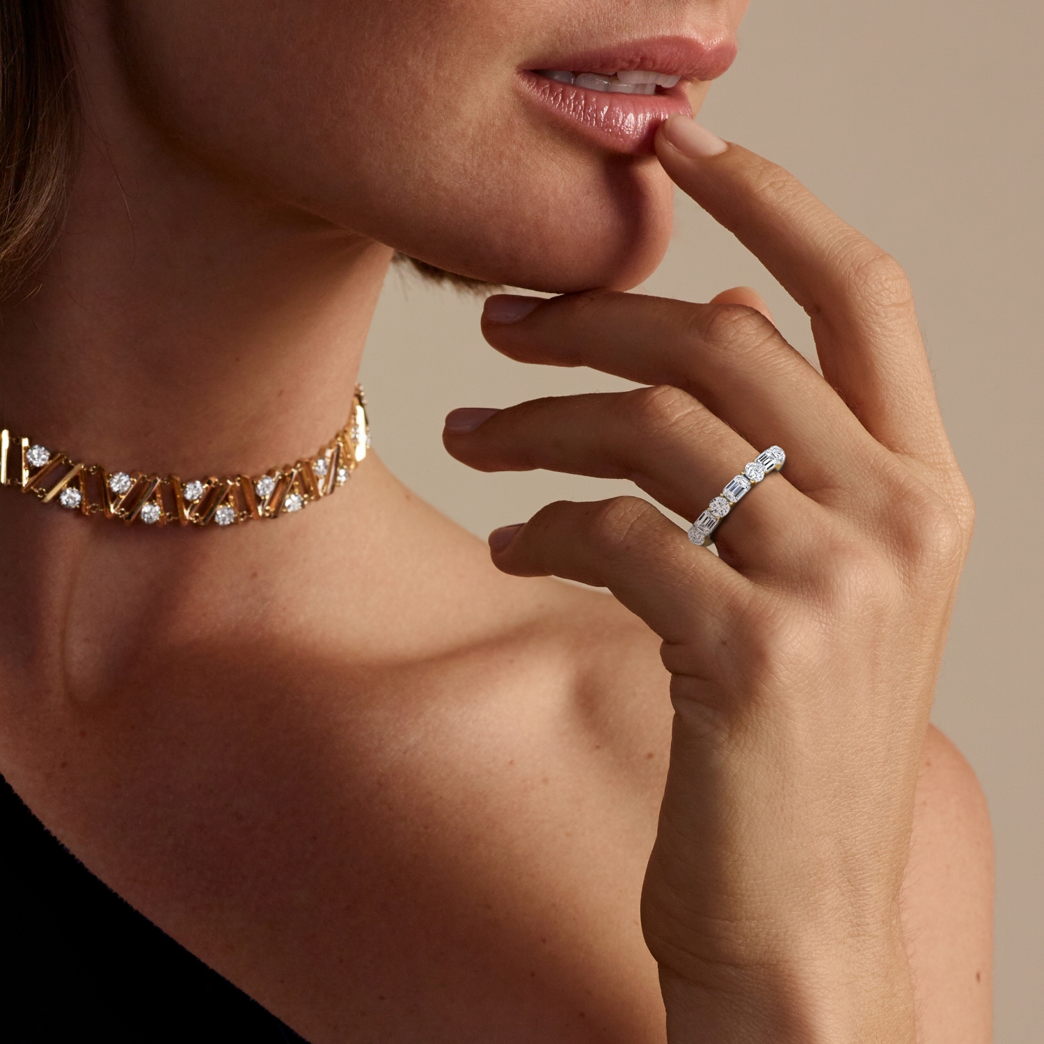 Alternating Shapes Eternity Band - thumbnail 2