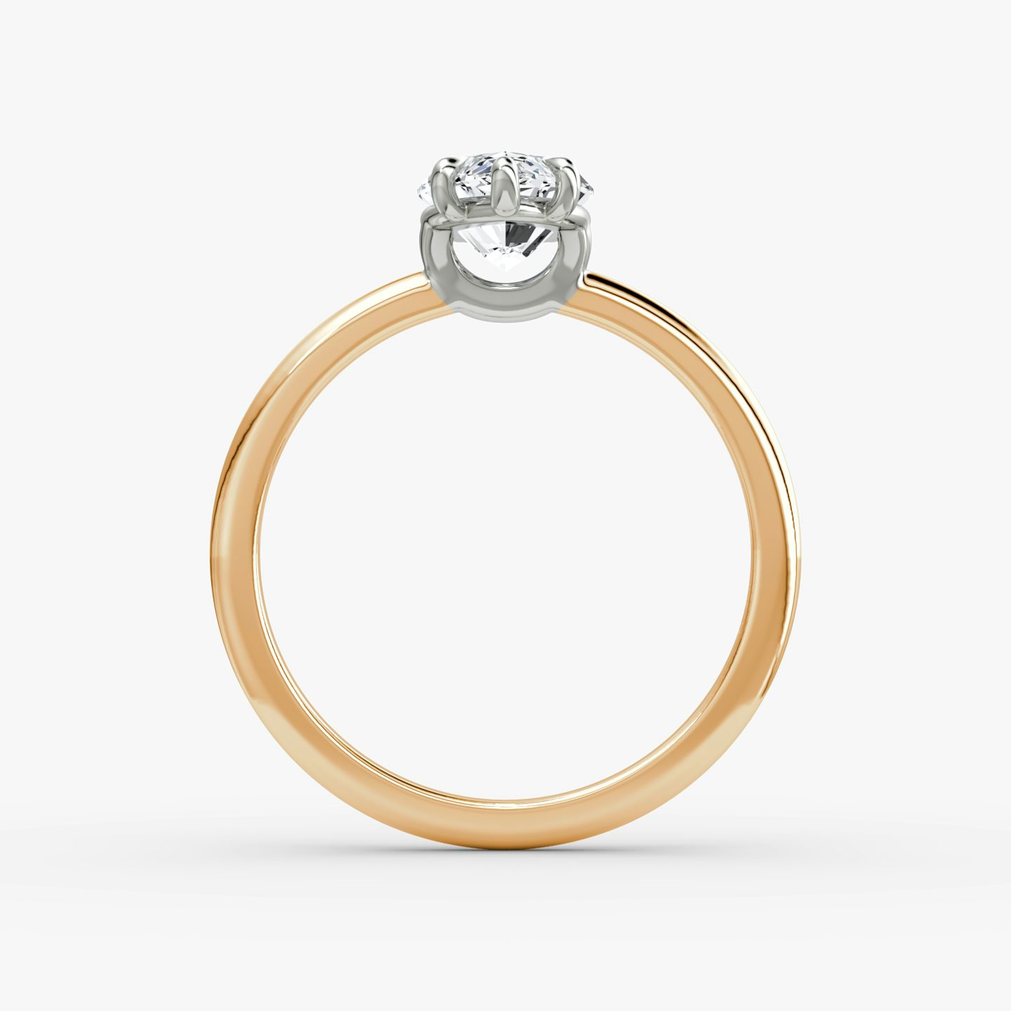 The Signature | Pavé Marquise | 14k | 14k Rose Gold and Platinum | Band width: Standard | Band: Plain | Setting style: Plain | Diamond orientation: vertical | Carat weight: See full inventory