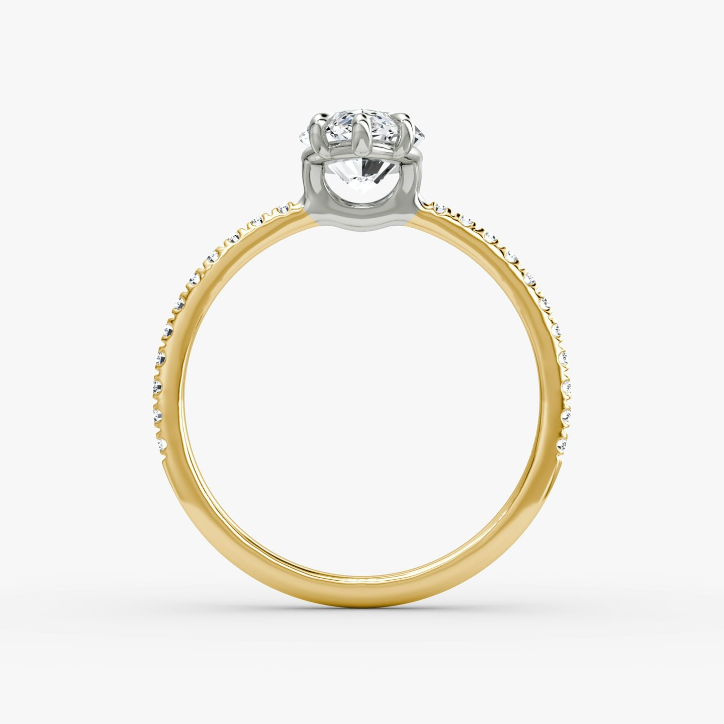 The Signature | Pavé Marquise | 18k | 18k Yellow Gold and Platinum | Band: Pavé | Band width: Standard | Setting style: Plain | Diamond orientation: vertical | Carat weight: See full inventory