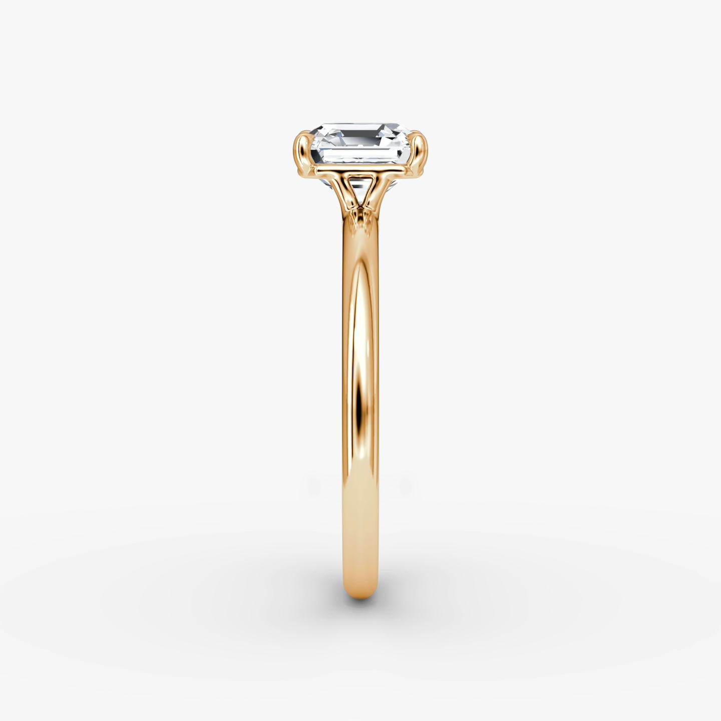 The Signature | Asscher | 14k | 14k Rose Gold | Band width: Standard | Band: Plain | Setting style: Plain | Diamond orientation: vertical | Carat weight: See full inventory