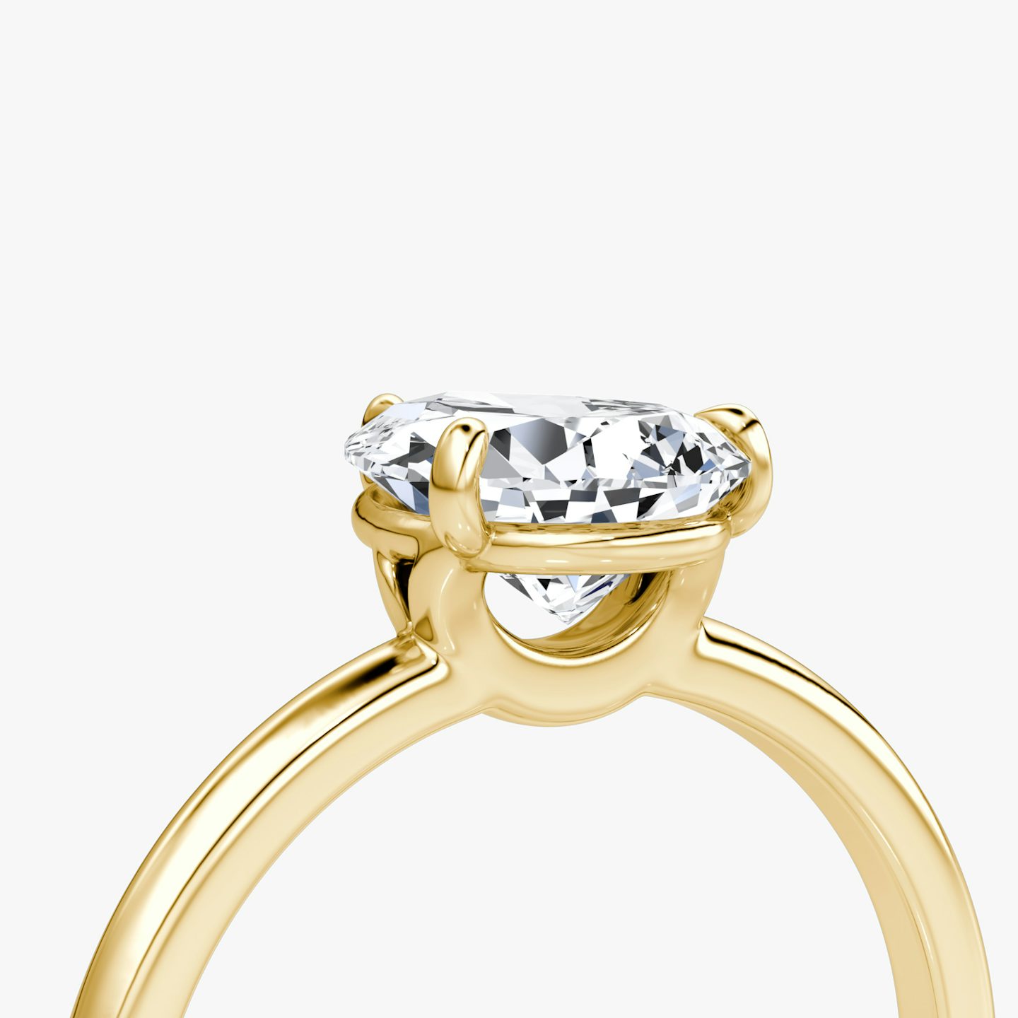 The Signature | Pear | 18k | 18k Yellow Gold | Band: Plain | Band width: Standard | Setting style: Plain | Diamond orientation: vertical | Carat weight: See full inventory