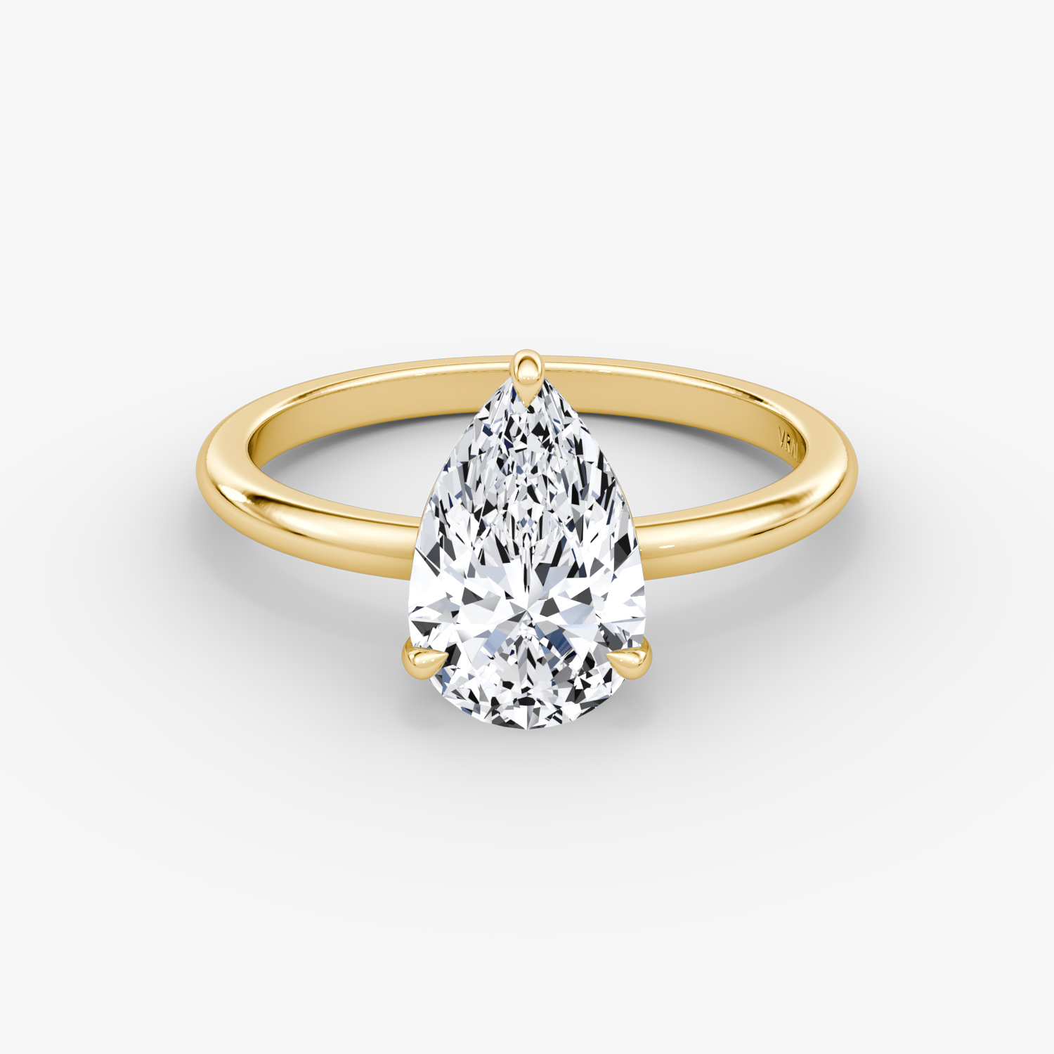 Pear Cut Lab Grown Diamond Engagement Ring with Matching Wedding Band