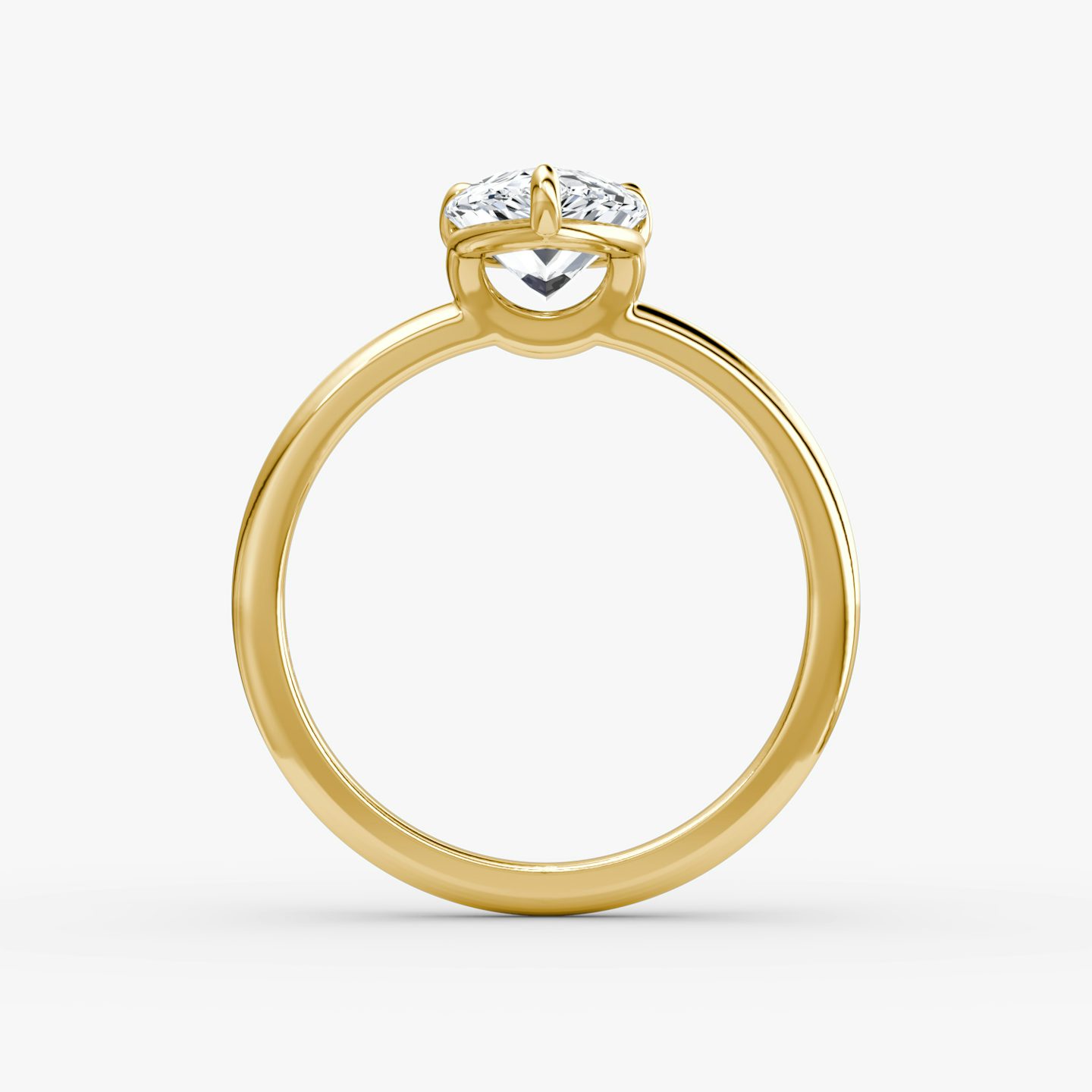 The Signature | Pear | 18k | 18k Yellow Gold | Band: Plain | Band width: Standard | Setting style: Plain | Diamond orientation: vertical | Carat weight: See full inventory