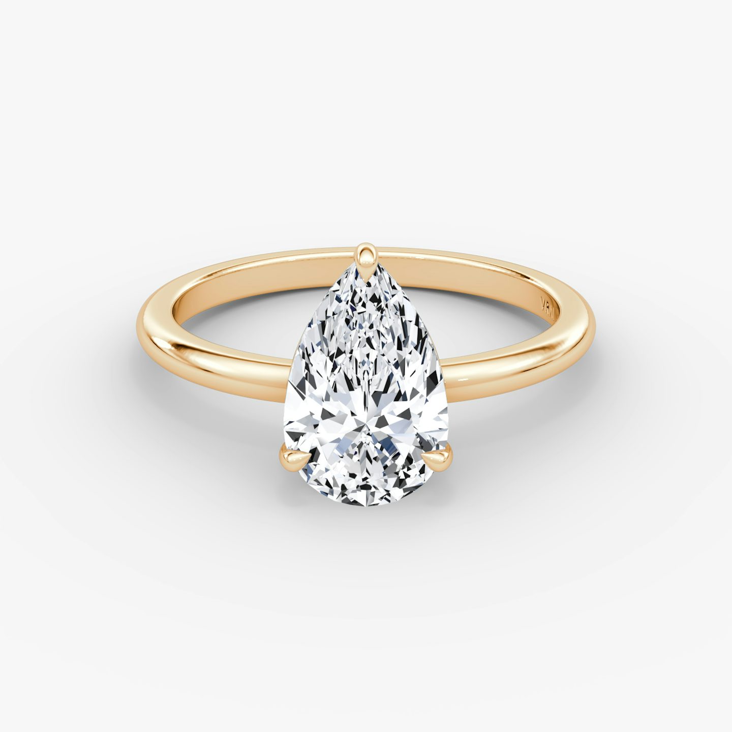 The Signature | Pear | 14k | 14k Rose Gold | Band: Plain | Band width: Standard | Setting style: Plain | Diamond orientation: vertical | Carat weight: See full inventory