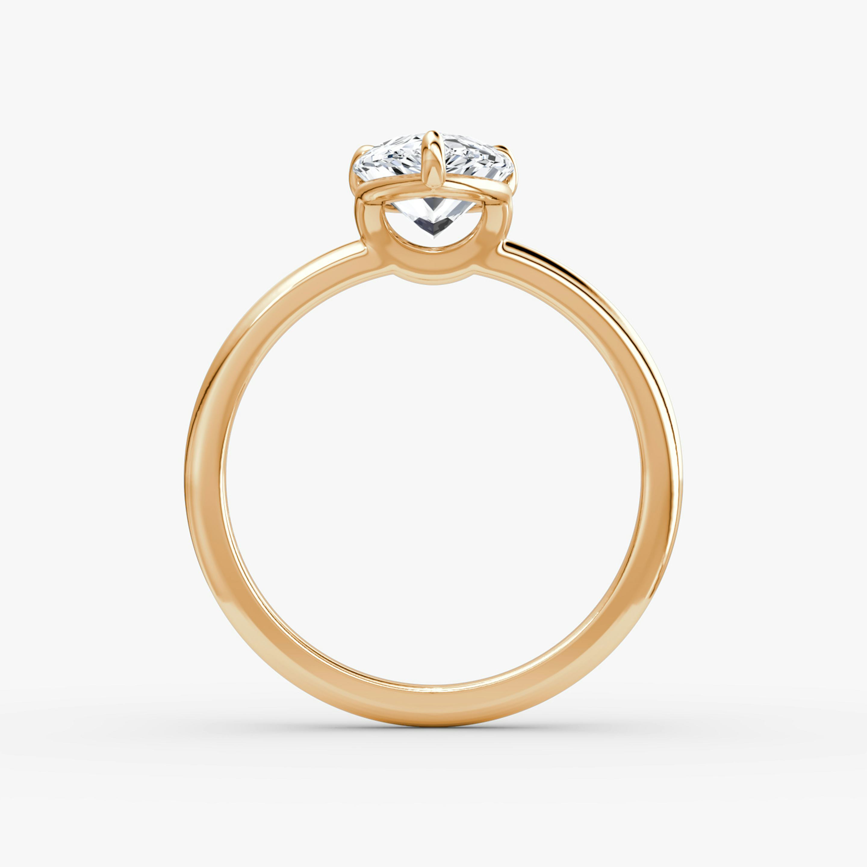 The Signature | Pear | 14k | 14k Rose Gold | Band width: Standard | Band: Plain | Setting style: Plain | Diamond orientation: vertical | Carat weight: See full inventory