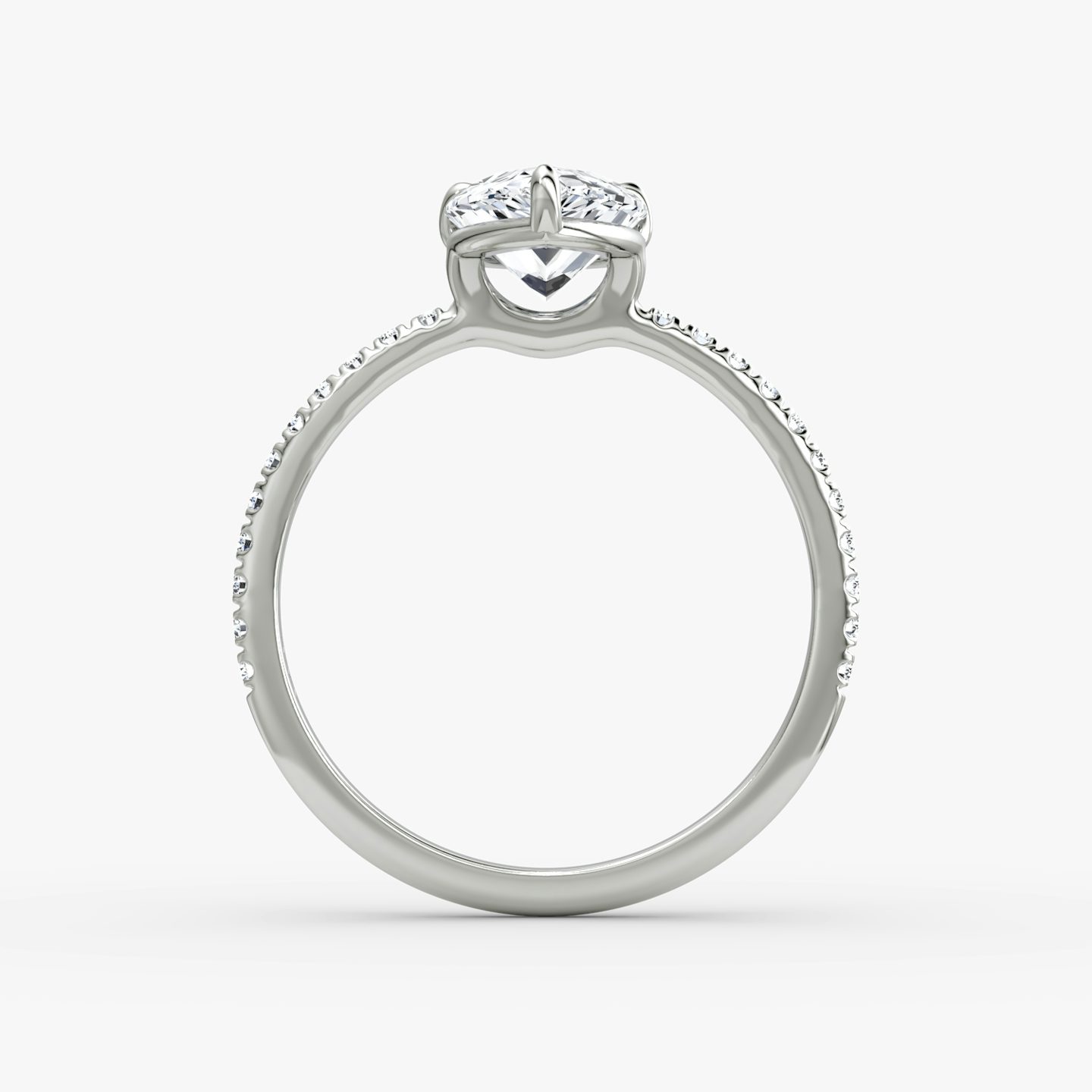 The Signature | Pear | 18k | 18k White Gold | Band: Pavé | Band width: Standard | Setting style: Plain | Diamond orientation: vertical | Carat weight: See full inventory