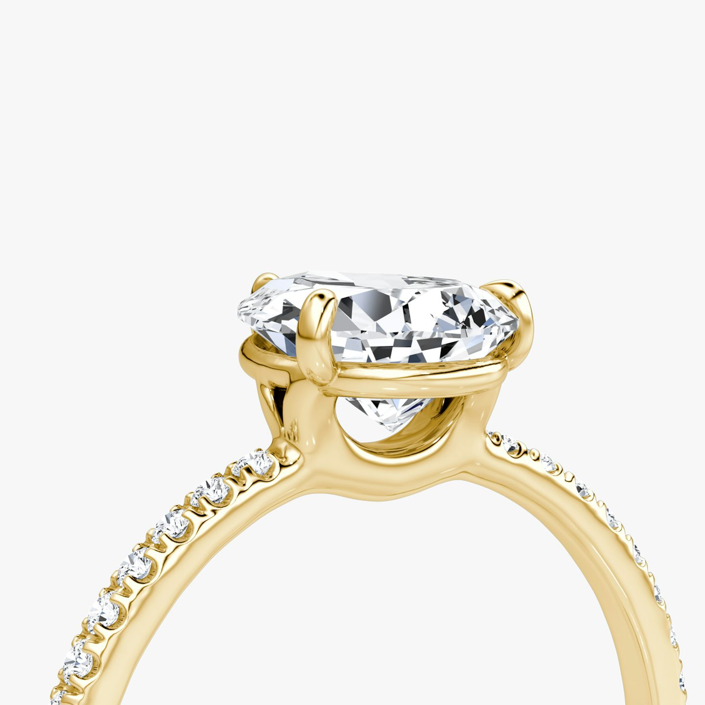 The Signature | Pear | 18k | 18k Yellow Gold | Band: Pavé | Band width: Standard | Setting style: Plain | Diamond orientation: vertical | Carat weight: See full inventory