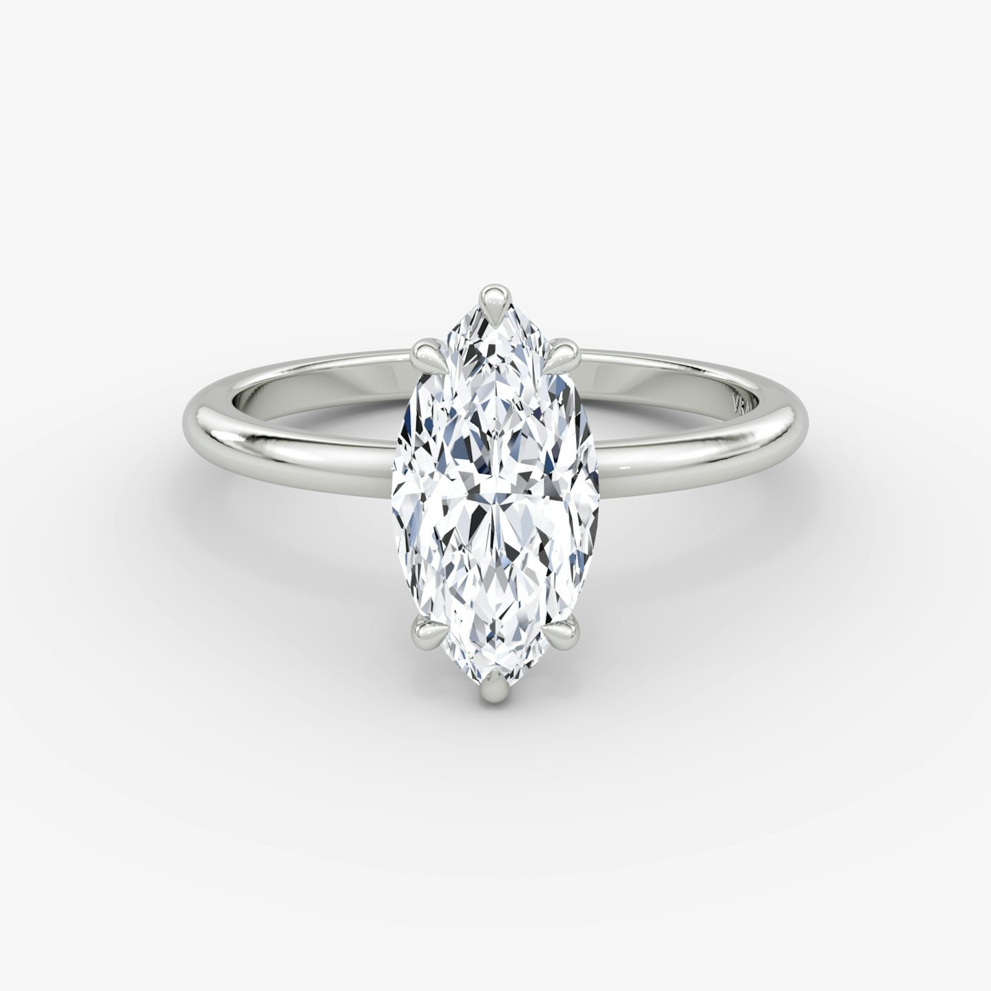 The Signature | Pavé Marquise | 18k | 18k White Gold | Band width: Standard | Band: Plain | Setting style: Plain | Diamond orientation: vertical | Carat weight: See full inventory