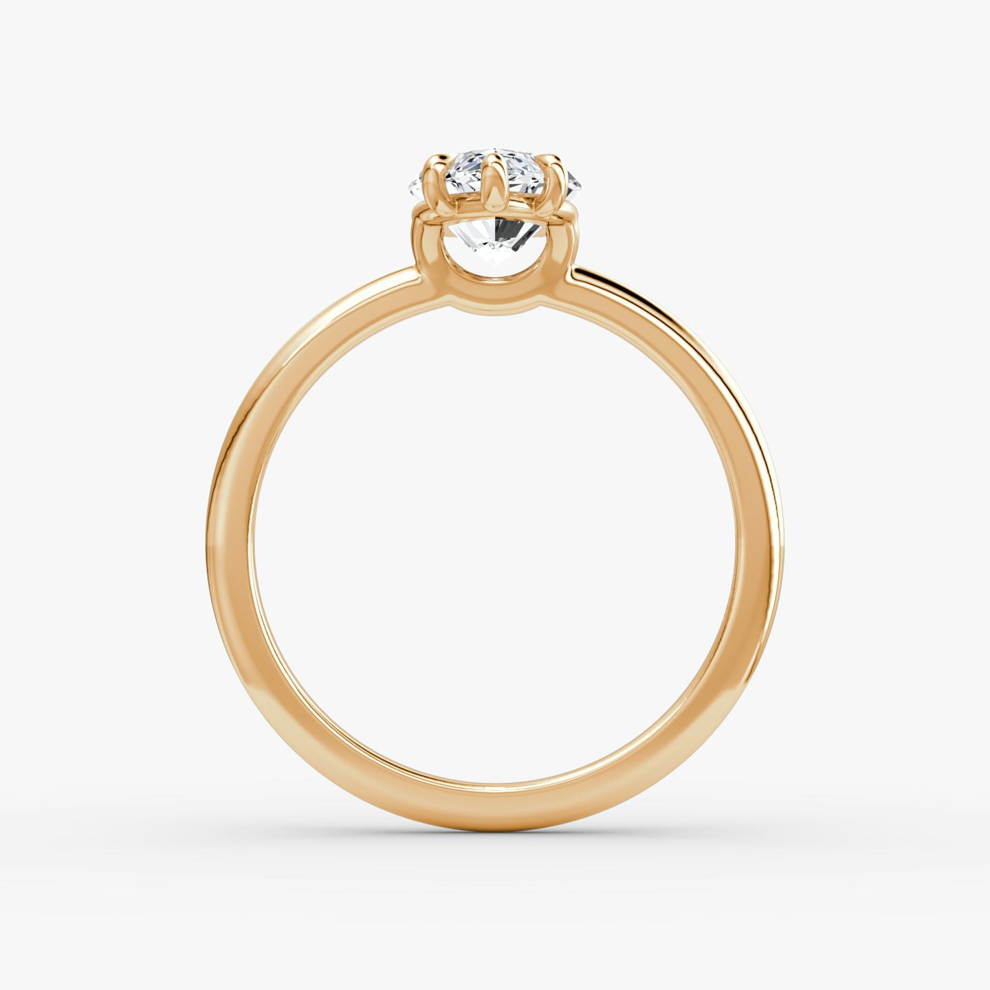 The Signature | Pavé Marquise | 14k | 14k Rose Gold | Band width: Standard | Band: Plain | Setting style: Plain | Diamond orientation: vertical | Carat weight: See full inventory