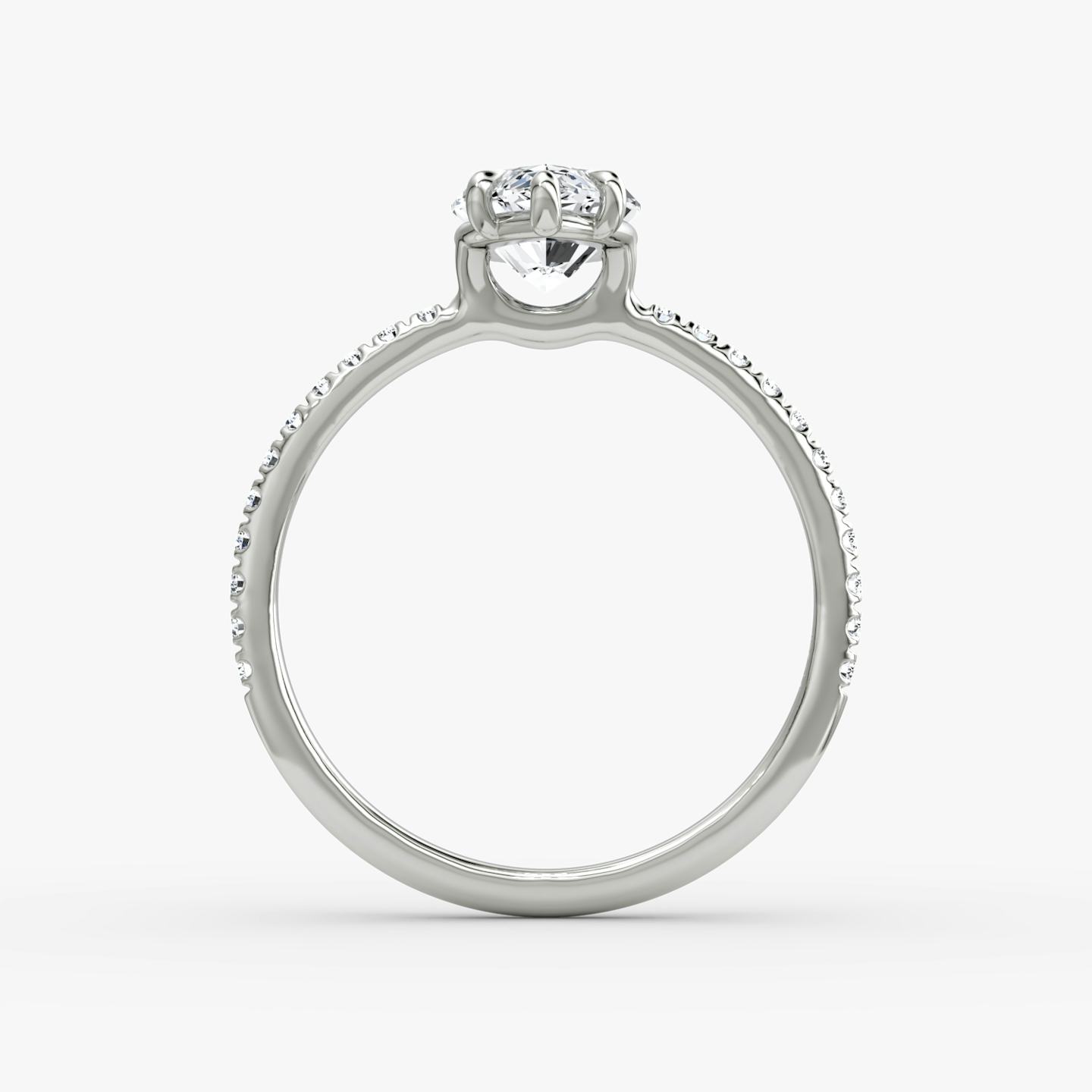 The Signature | Pavé Marquise | Platinum | Band width: Standard | Band: Pavé | Setting style: Plain | Diamond orientation: vertical | Carat weight: See full inventory