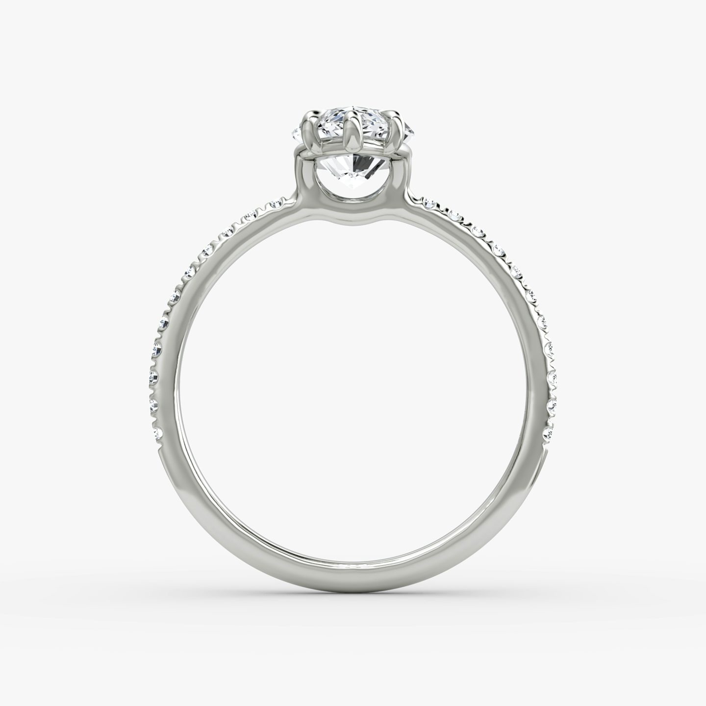 The Signature | Pavé Marquise | 18k | 18k White Gold | Band width: Standard | Band: Pavé | Setting style: Plain | Diamond orientation: vertical | Carat weight: See full inventory