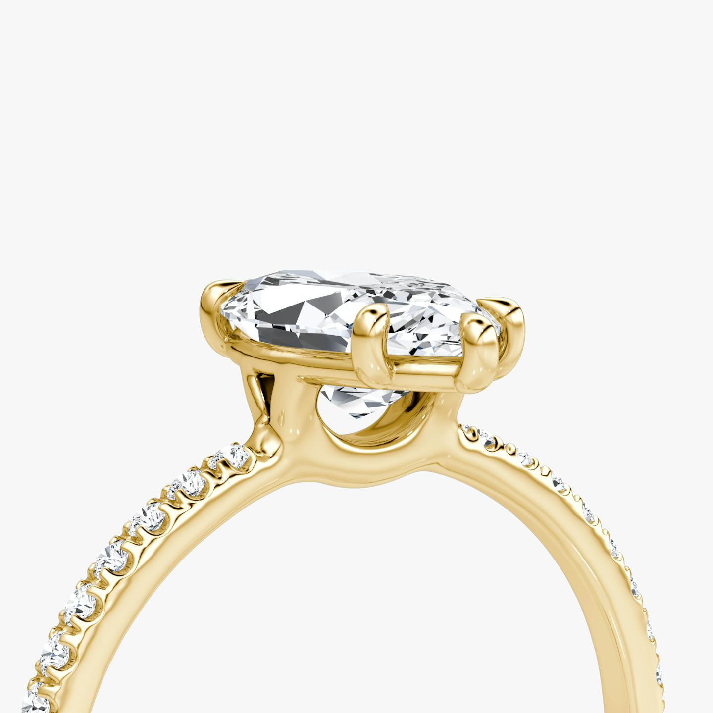 The Signature | Pavé Marquise | 18k | 18k Yellow Gold | Band width: Standard | Band: Pavé | Setting style: Plain | Diamond orientation: vertical | Carat weight: See full inventory