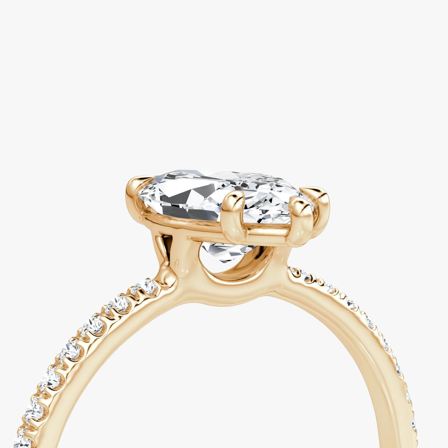 The Signature | Pavé Marquise | 14k | 14k Rose Gold | Band width: Standard | Band: Pavé | Setting style: Plain | Diamond orientation: vertical | Carat weight: See full inventory
