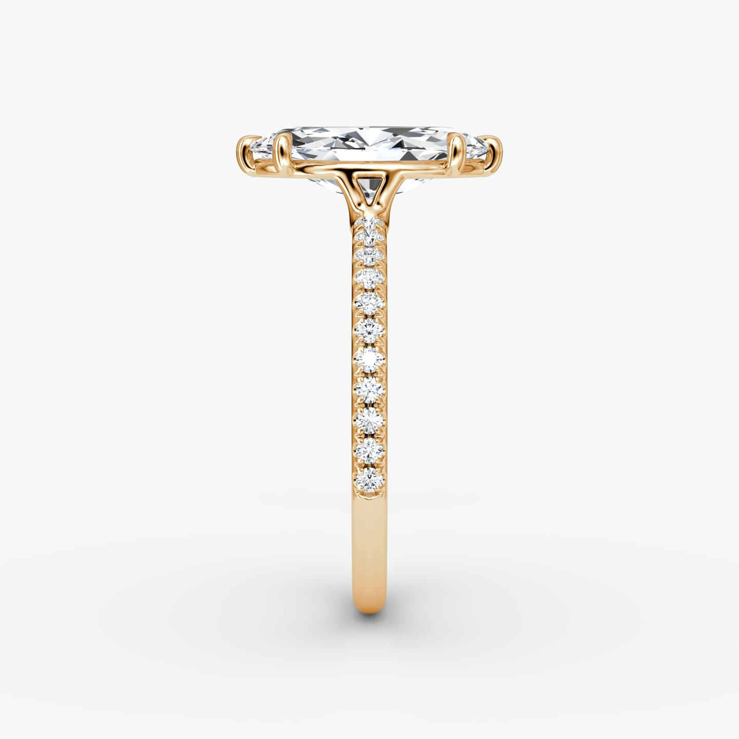 The Signature | Pavé Marquise | 14k | 14k Rose Gold | Band width: Standard | Band: Pavé | Setting style: Plain | Diamond orientation: vertical | Carat weight: See full inventory