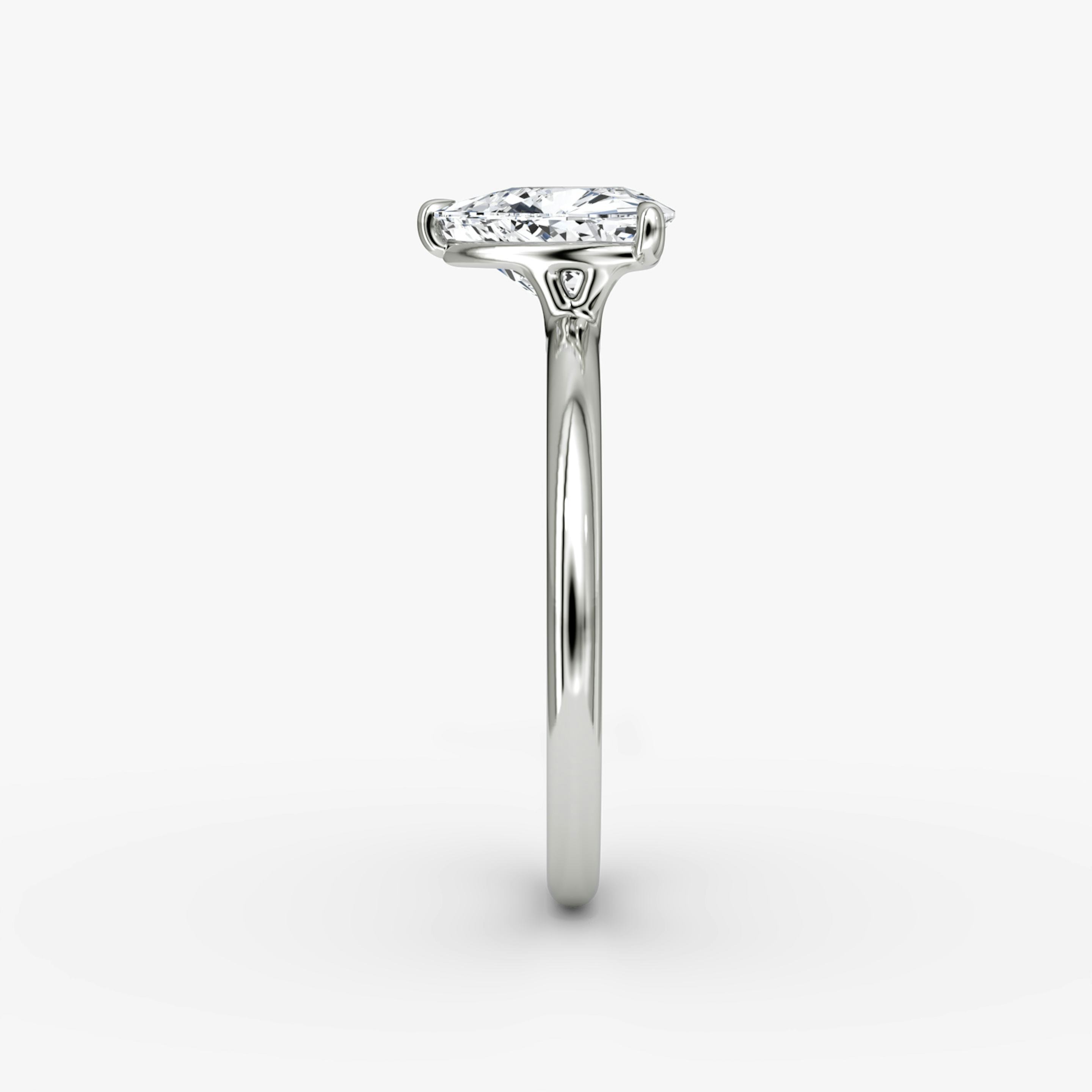 The Signature | Trillion | 18k | 18k White Gold | Band width: Standard | Band: Plain | Setting style: Plain | Diamond orientation: vertical | Carat weight: See full inventory