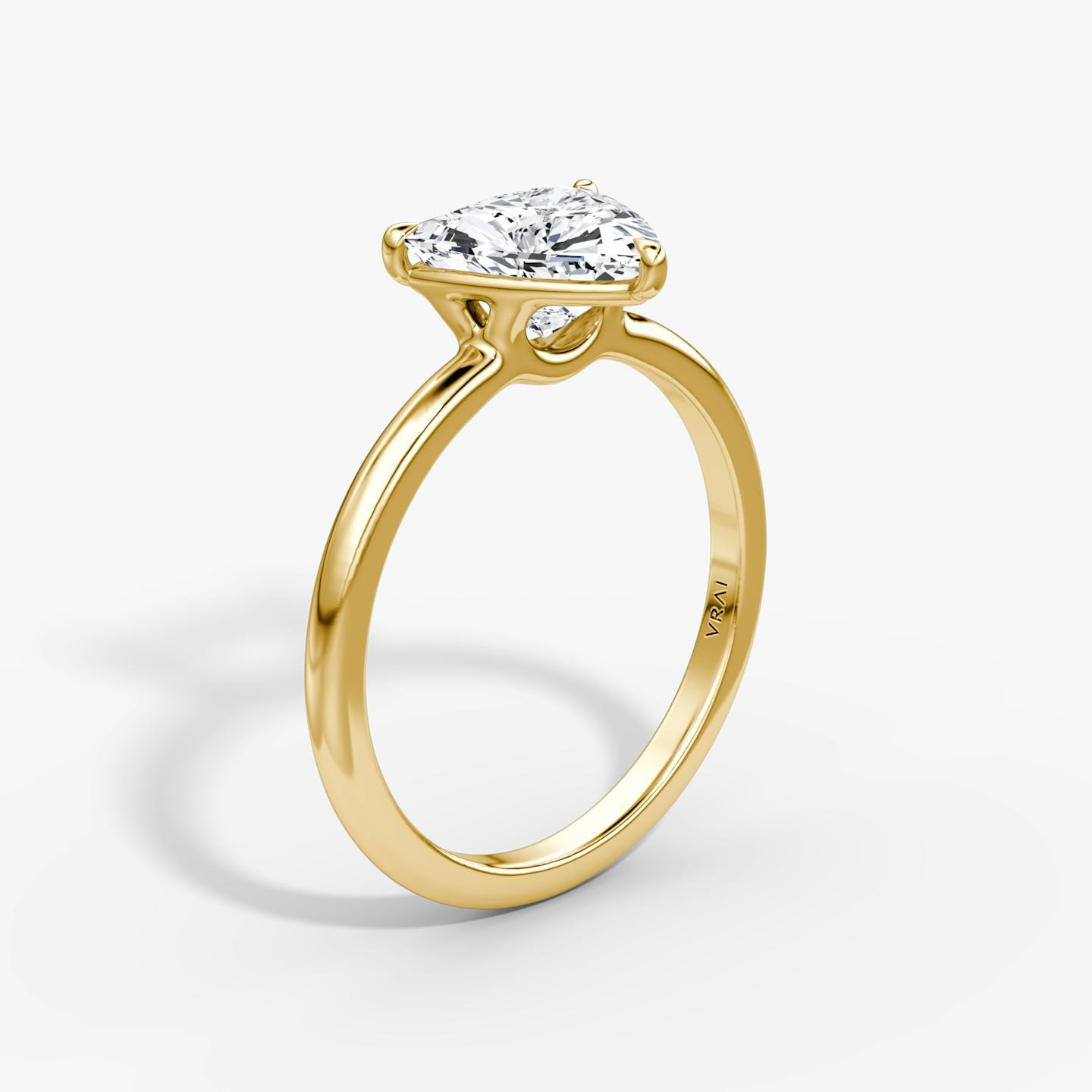 The Signature | Trillion | 18k | 18k Yellow Gold | Band width: Standard | Band: Plain | Setting style: Plain | Diamond orientation: vertical | Carat weight: See full inventory
