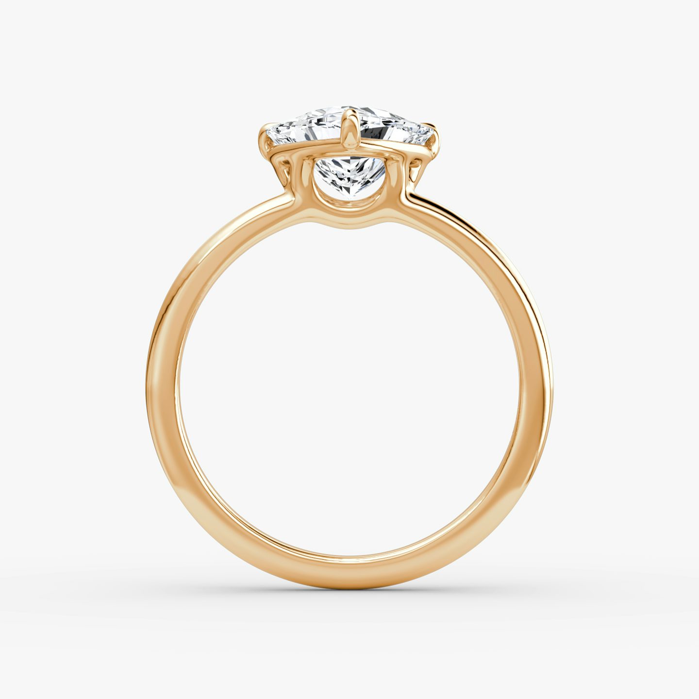The Signature | Trillion | 14k | 14k Rose Gold | Band width: Standard | Band: Plain | Setting style: Plain | Diamond orientation: vertical | Carat weight: See full inventory