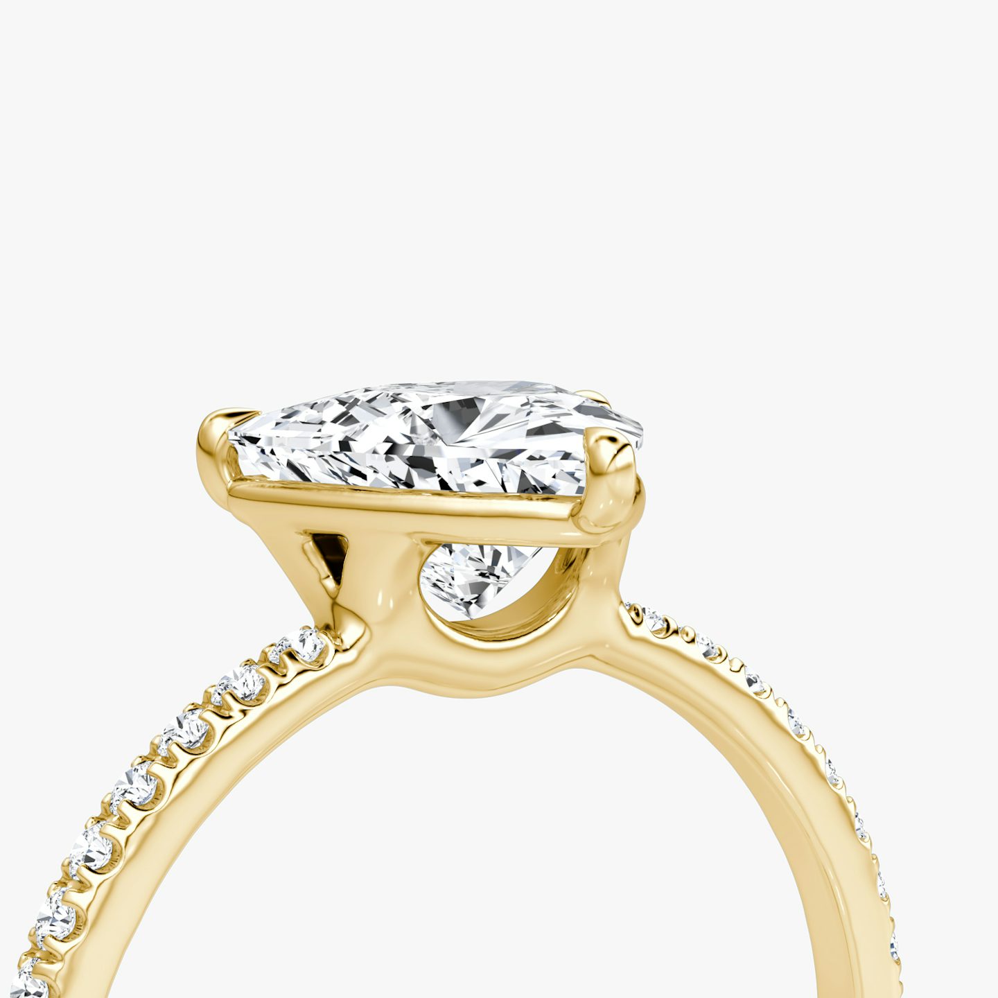 The Signature | Trillion | 18k | 18k Yellow Gold | Band: Pavé | Band width: Standard | Setting style: Plain | Diamond orientation: vertical | Carat weight: See full inventory