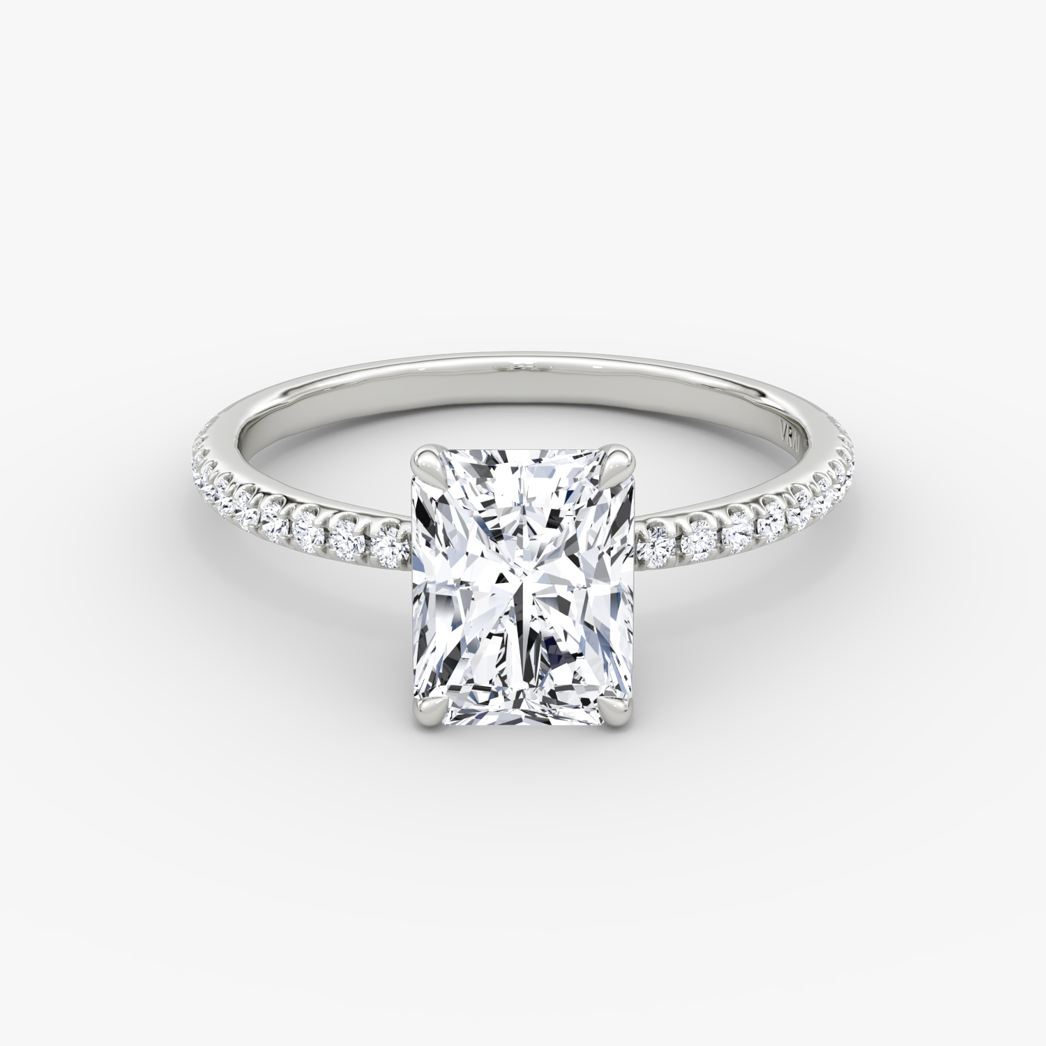 Signature Radiant Engagement Ring | 18k White Gold