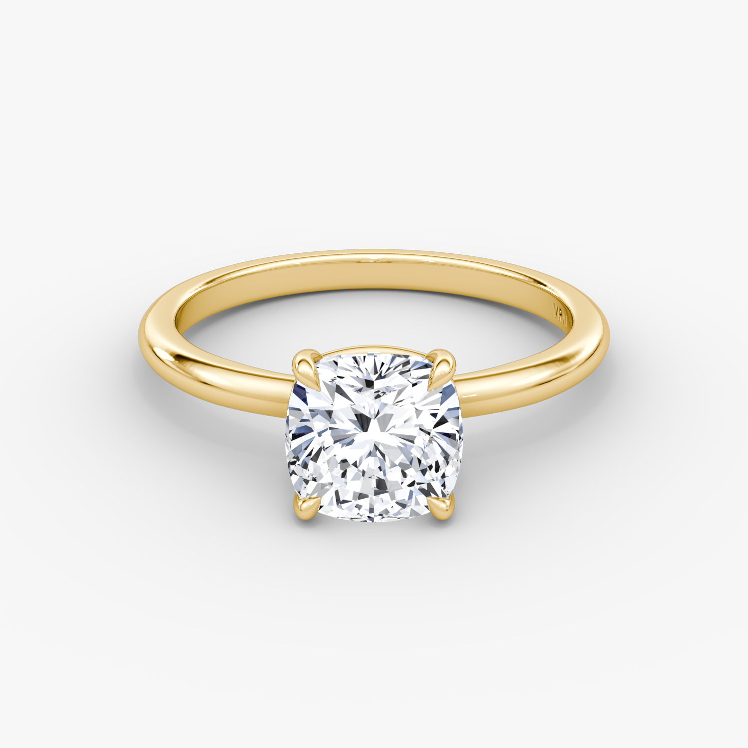Yellow gold cushion deals cut engagement rings