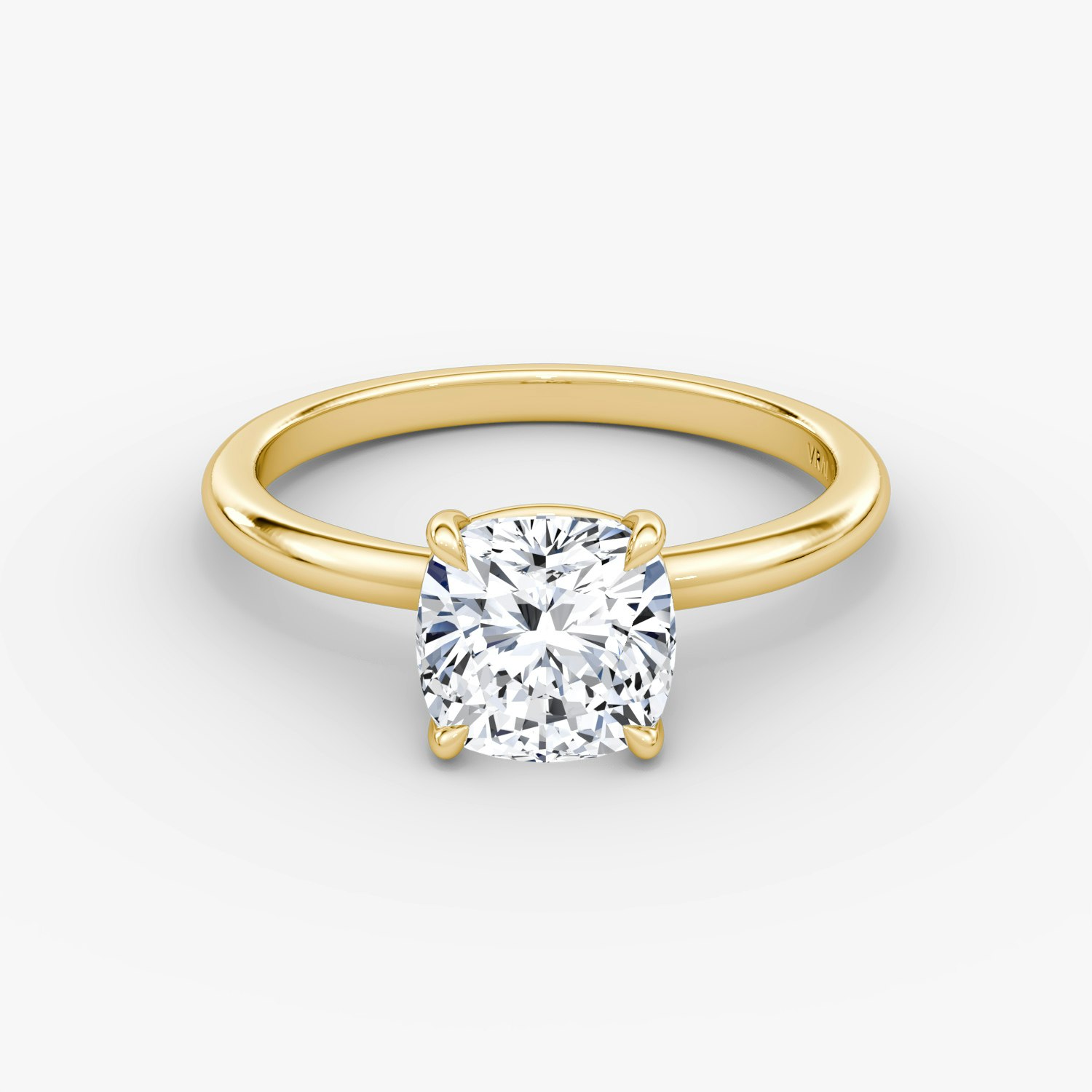 Signature Cushion Engagement Ring | 18k Yellow Gold