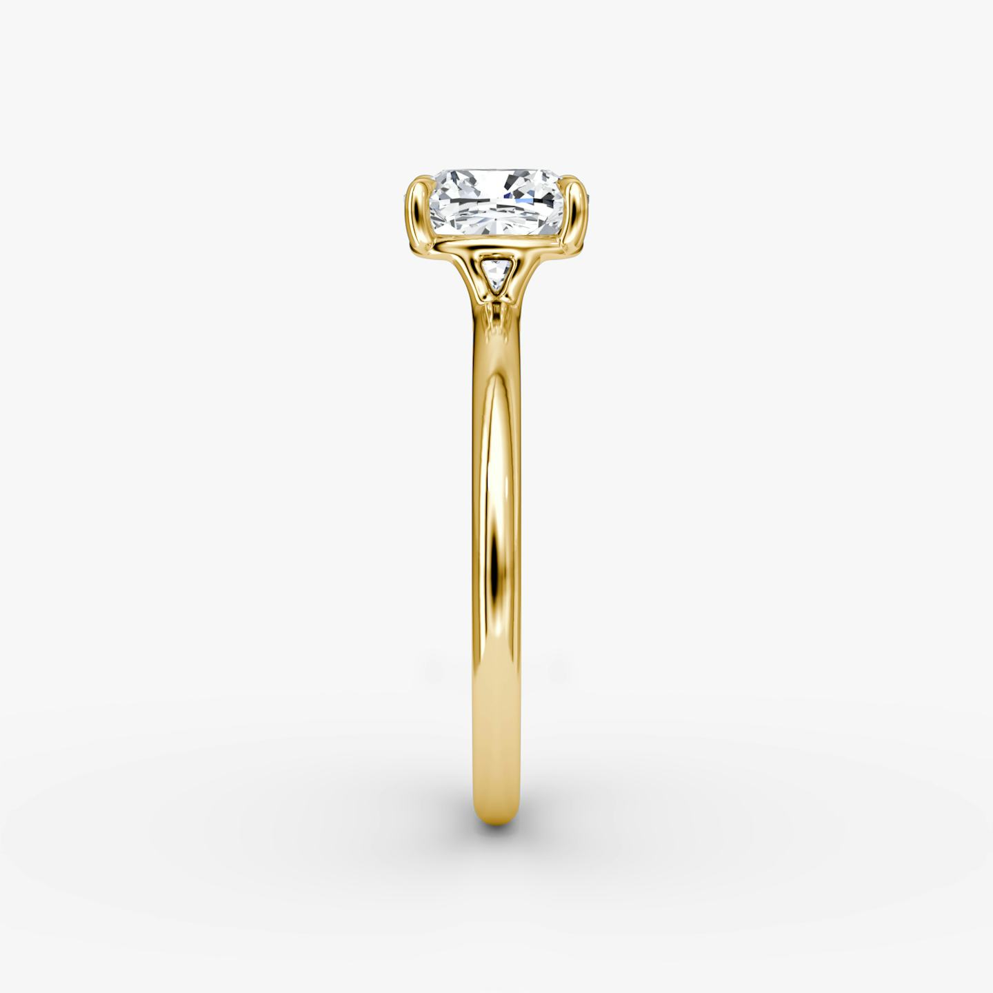 The Signature | Pavé Cushion | 18k | 18k Yellow Gold | Band width: Standard | Band: Plain | Setting style: Plain | Diamond orientation: vertical | Carat weight: See full inventory