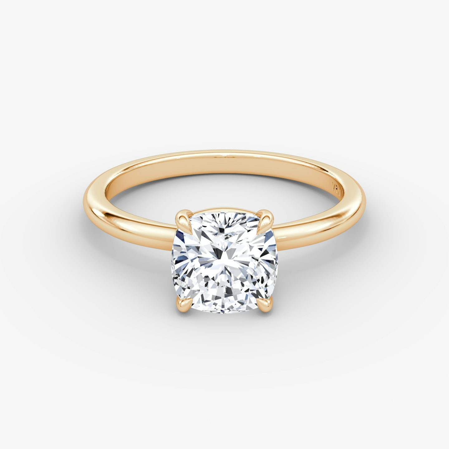 The Signature | Pavé Cushion | 14k | 14k Rose Gold | Band width: Standard | Band: Plain | Setting style: Plain | Diamond orientation: vertical | Carat weight: See full inventory