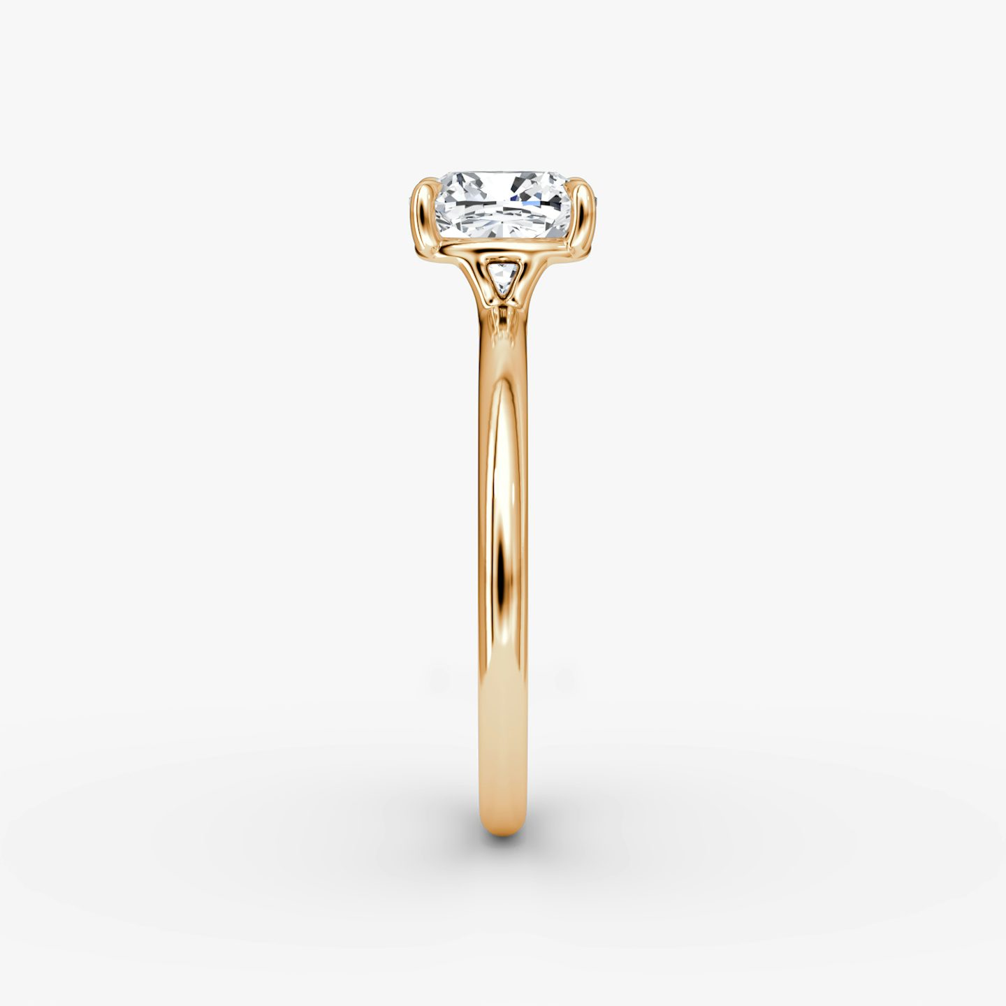 The Signature | Pavé Cushion | 14k | 14k Rose Gold | Band width: Standard | Band: Plain | Setting style: Plain | Diamond orientation: vertical | Carat weight: See full inventory