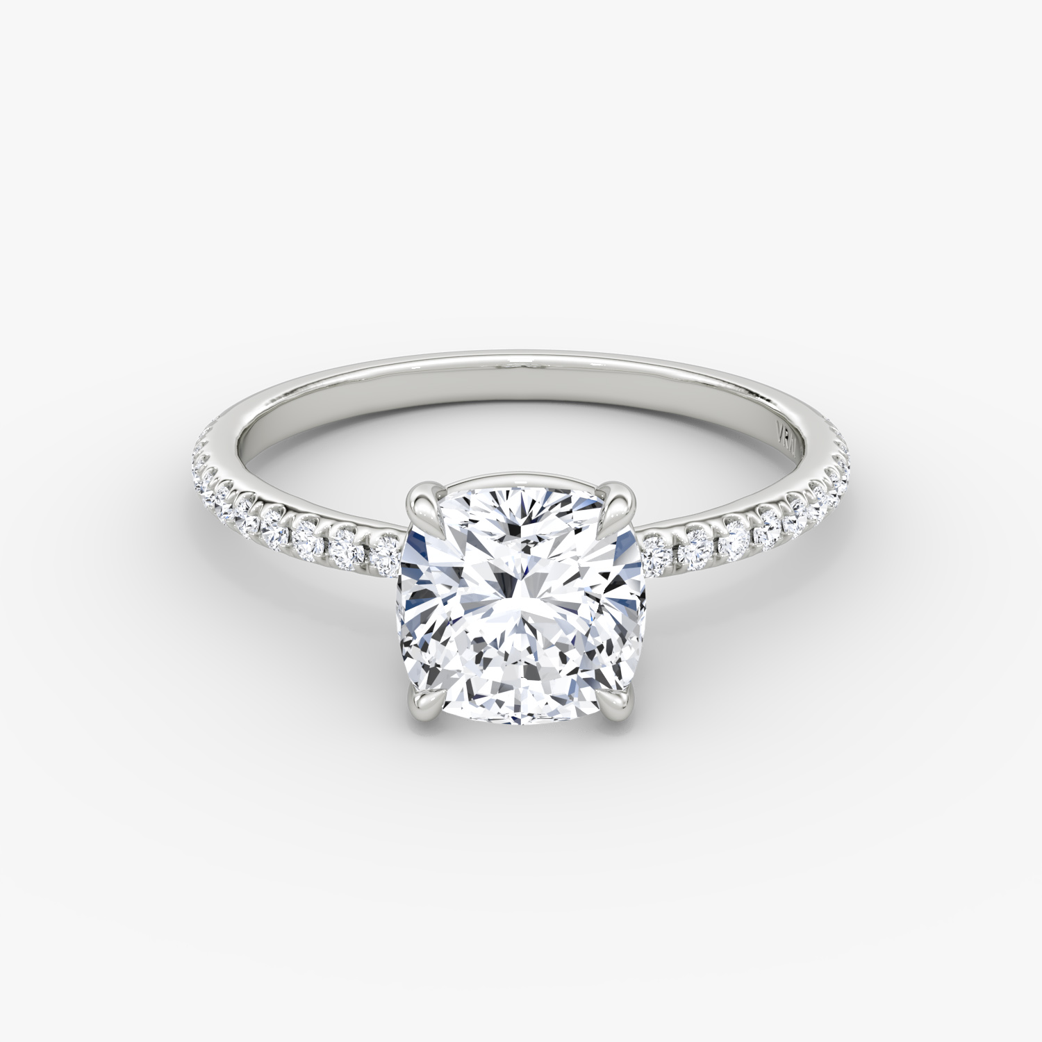 Signature Cushion Engagement Ring | 18k White Gold