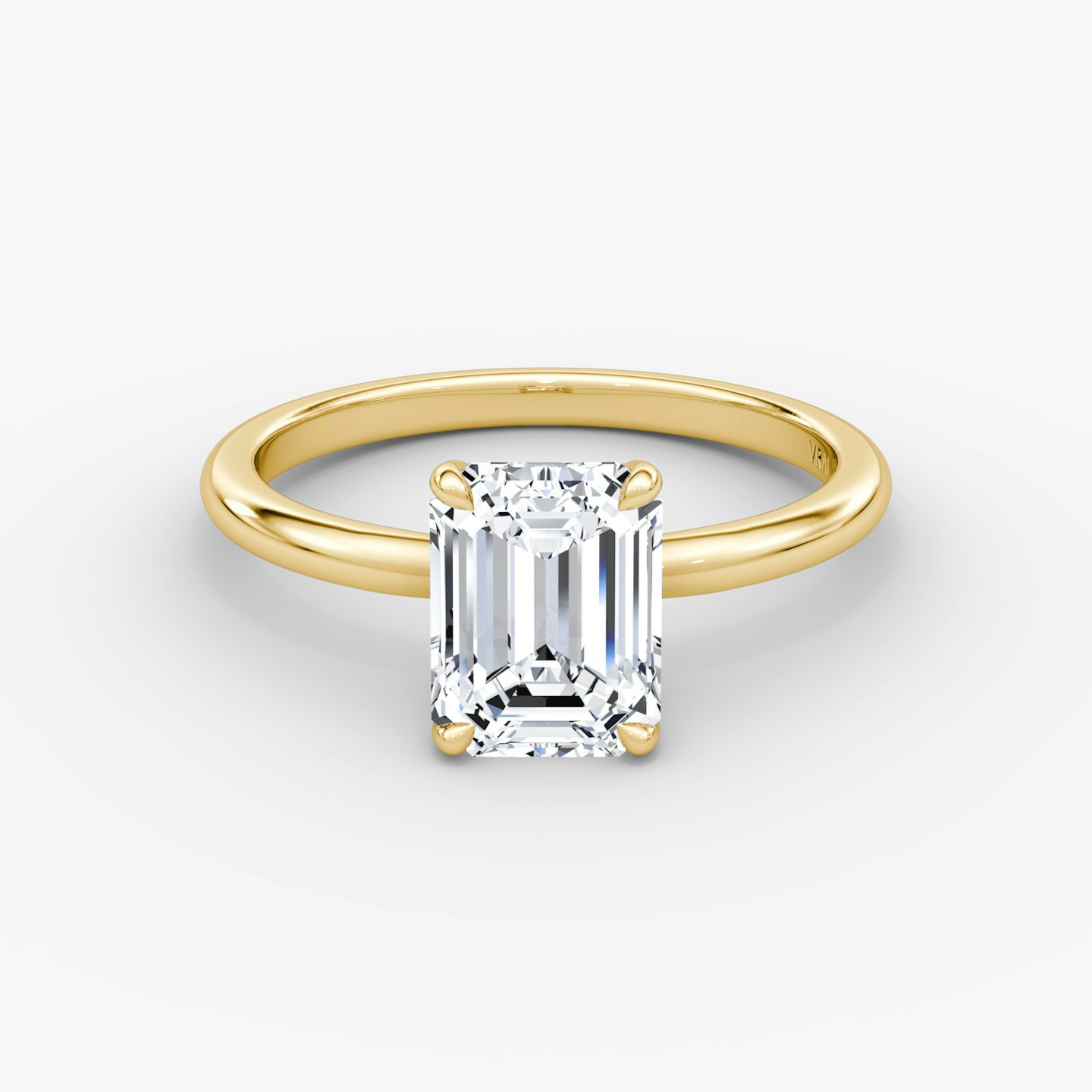 The Signature | Emerald | 18k | 18k Yellow Gold | Band: Plain | Band width: Standard | Setting style: Plain | Diamond orientation: vertical | Carat weight: See full inventory