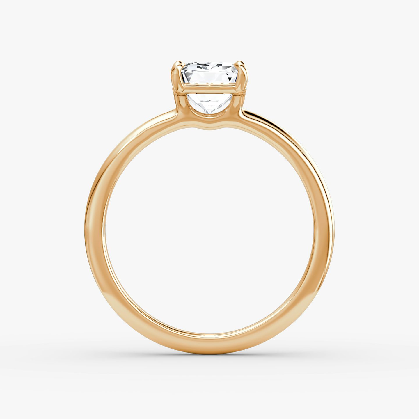 The Signature | Emerald | 14k | 14k Rose Gold | Band: Plain | Band width: Standard | Setting style: Plain | Diamond orientation: vertical | Carat weight: See full inventory