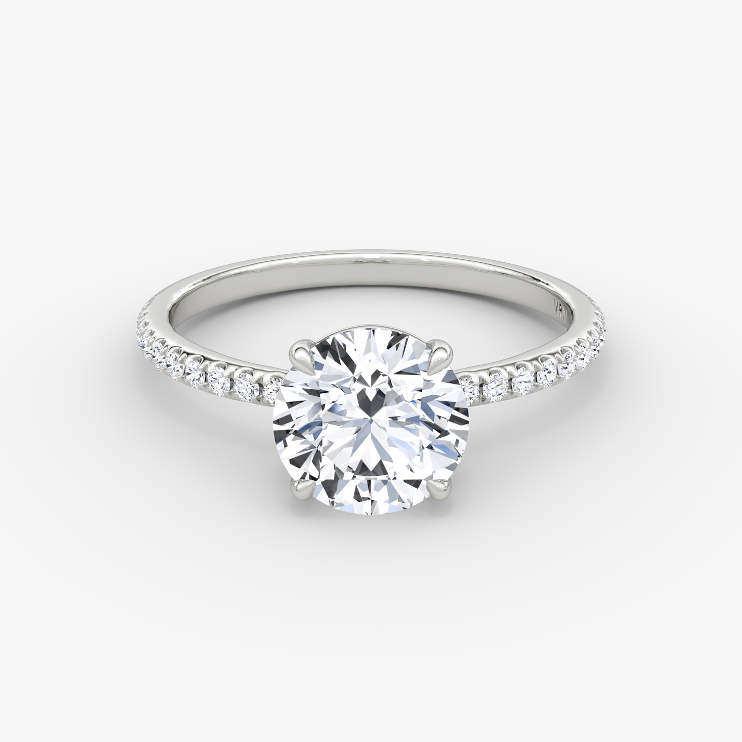 Luvia' 1.00ct Natural White Diamond Gold Flower Engagement Ring