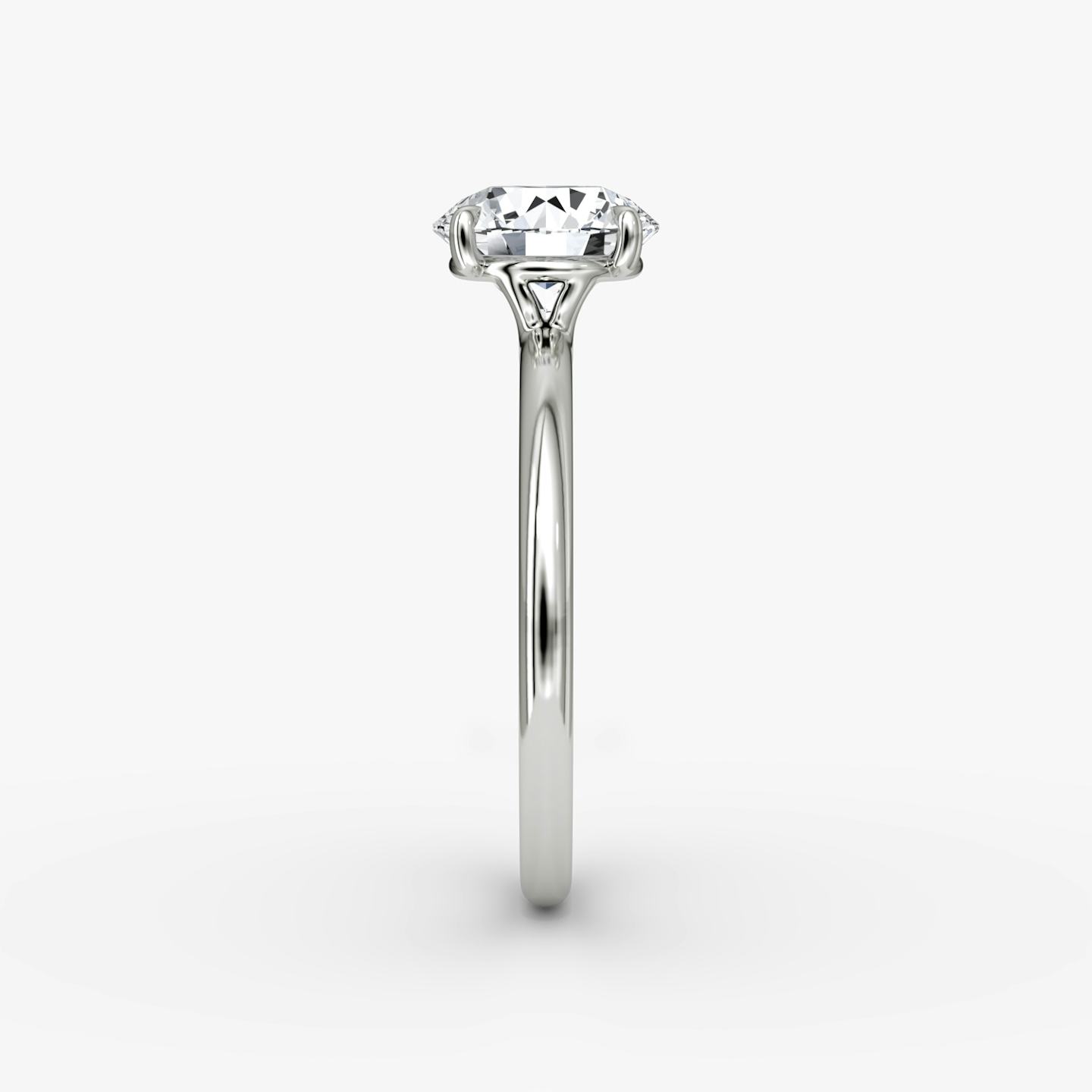 The Signature | Round Brilliant | Platinum | Band width: Standard | Band: Plain | Setting style: Plain | Carat weight: See full inventory | Diamond orientation: vertical