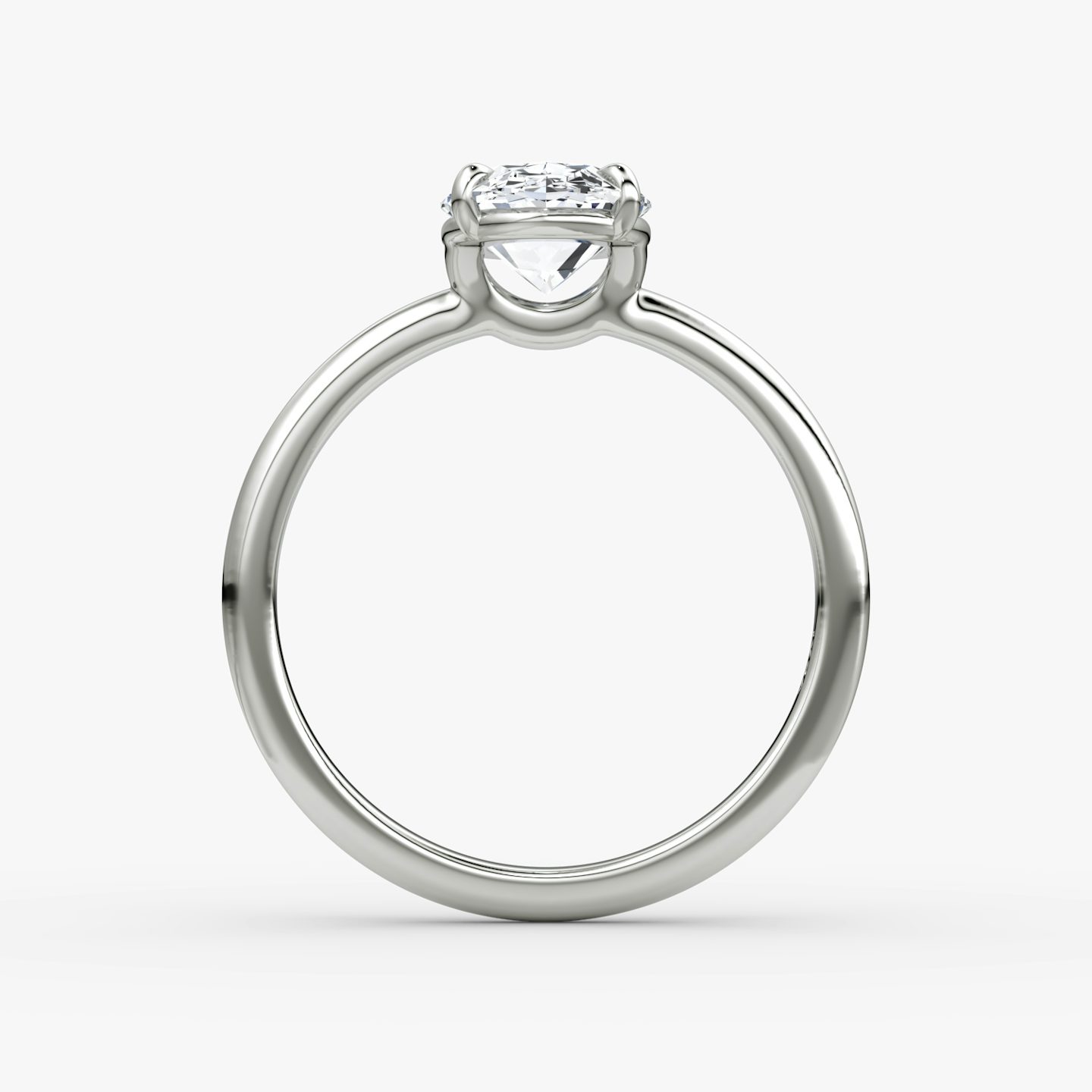 The Signature | Oval | Platinum | Band: Plain | Band width: Standard | Setting style: Plain | Diamond orientation: vertical | Carat weight: See full inventory