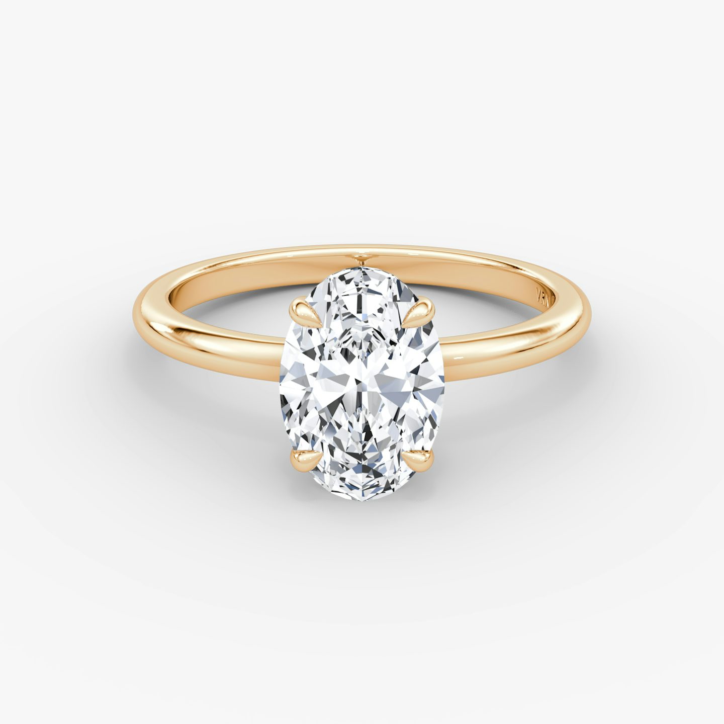 The Signature | Oval | 14k | 14k Rose Gold | Band: Plain | Band width: Standard | Setting style: Plain | Diamond orientation: vertical | Carat weight: See full inventory