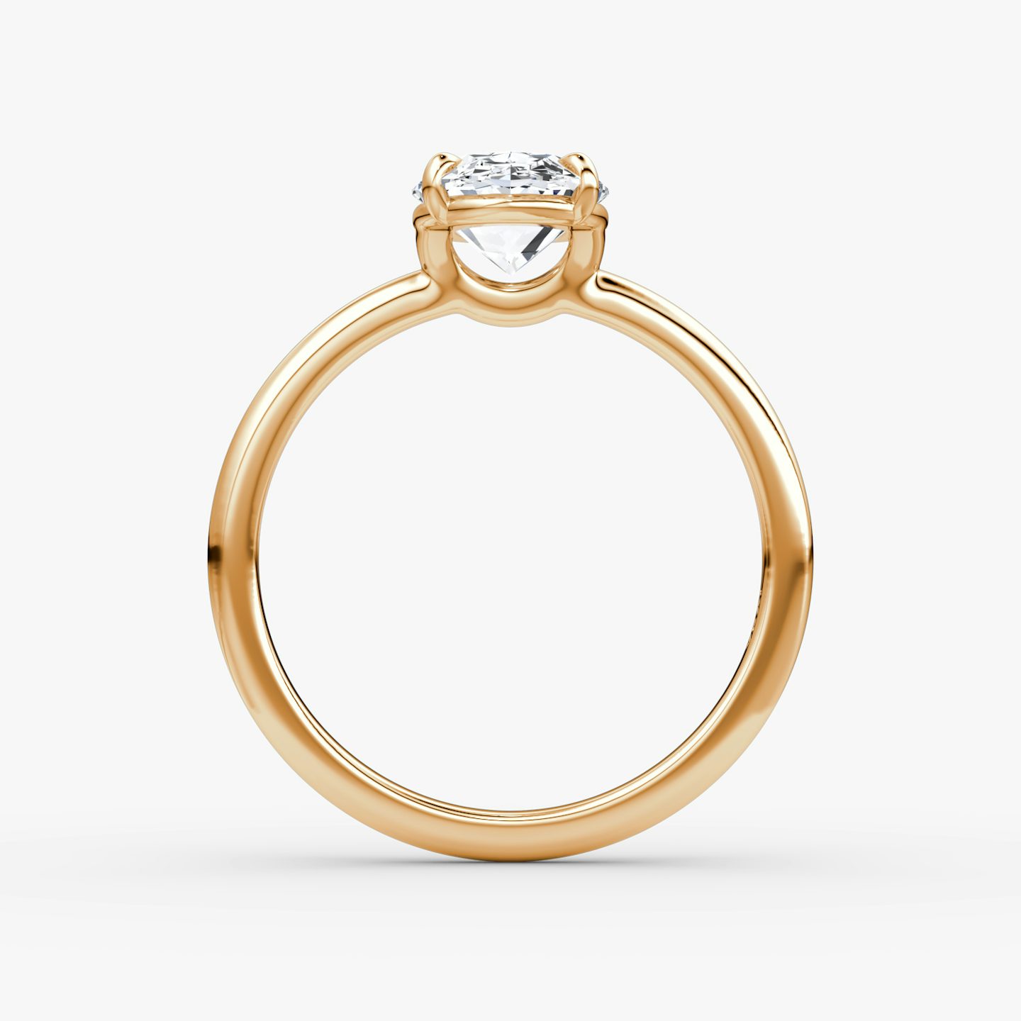The Signature | Oval | 14k | 14k Rose Gold | Band: Plain | Band width: Standard | Setting style: Plain | Diamond orientation: vertical | Carat weight: See full inventory