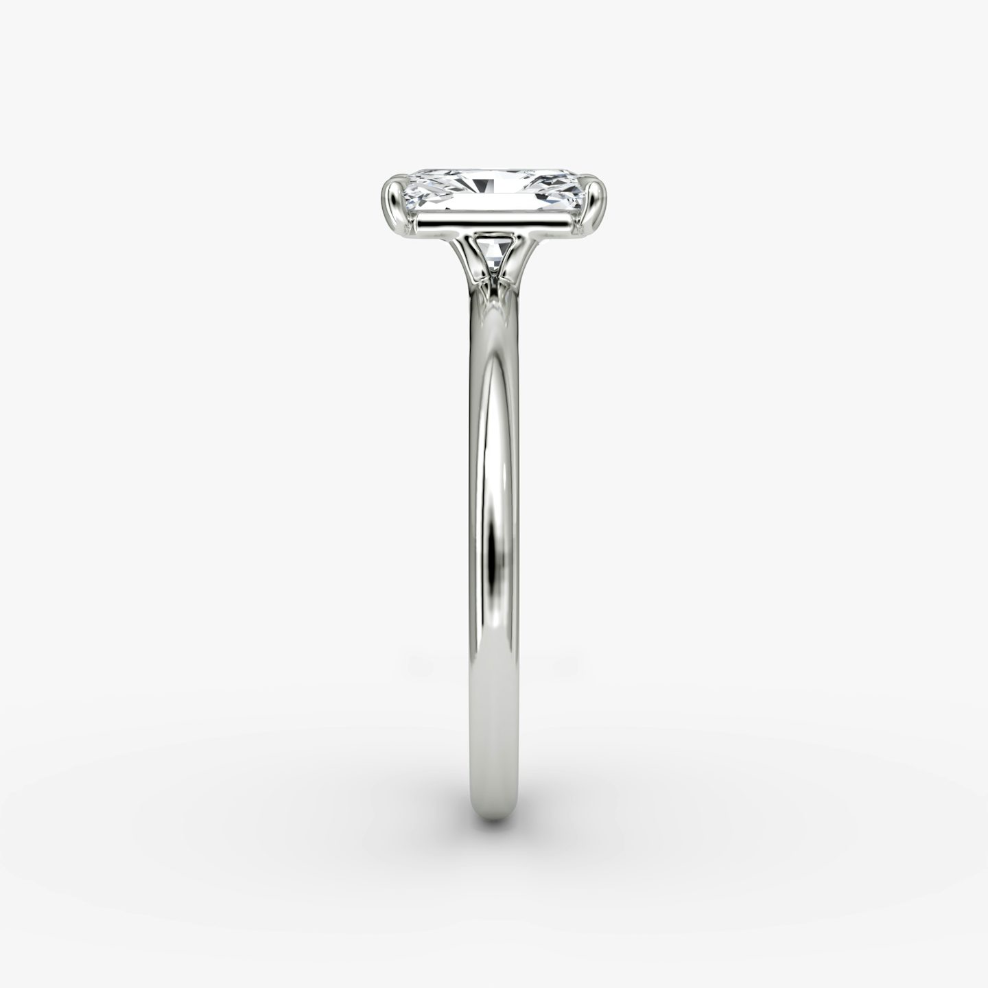 The Signature | Radiant | Platinum | Band: Plain | Band width: Standard | Setting style: Plain | Diamond orientation: vertical | Carat weight: See full inventory