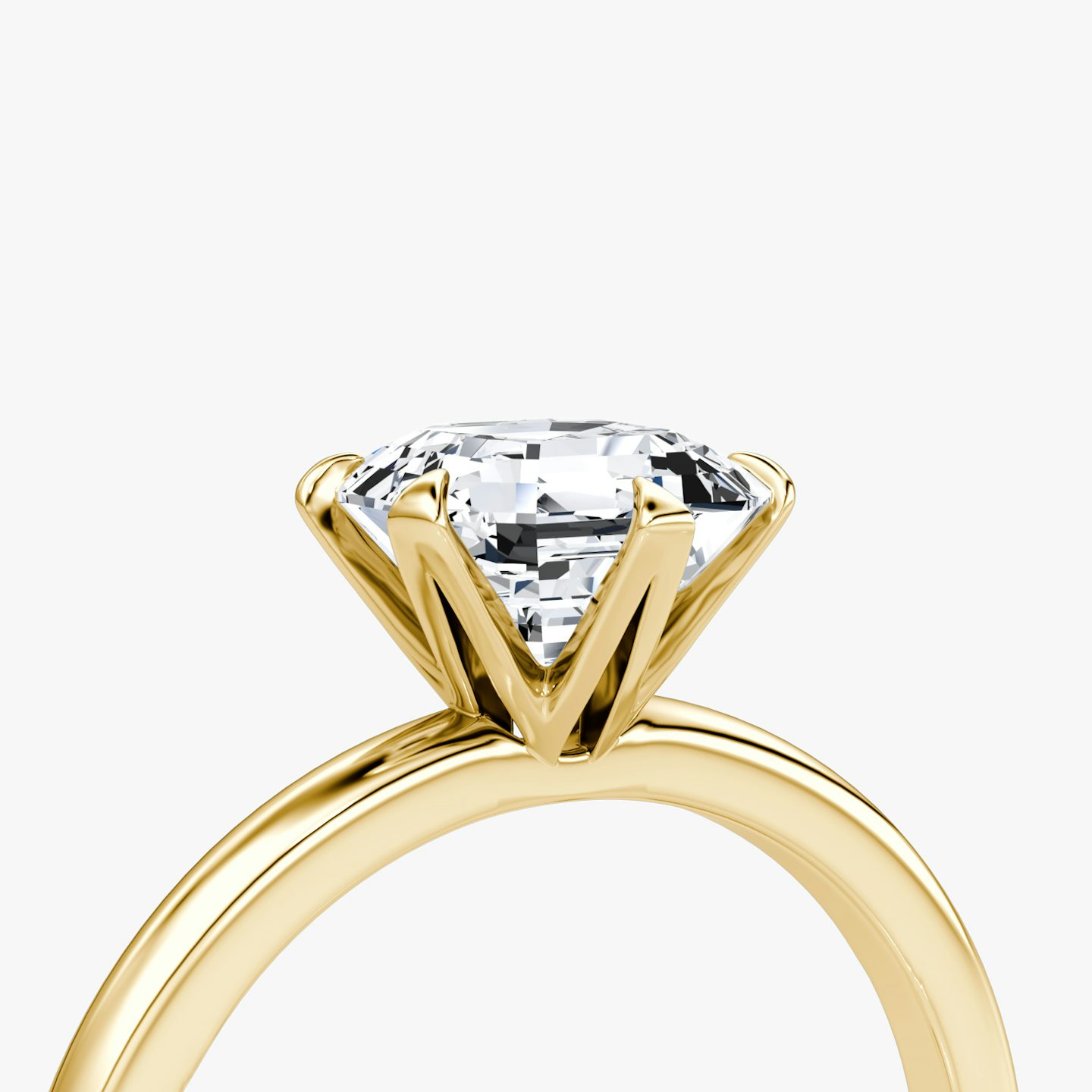 V | Asscher | 18k | Oro amarillo de 18 quilates | Banda: Simple | Orientación de diamante: vertical | Peso en quilates: Ver stock total