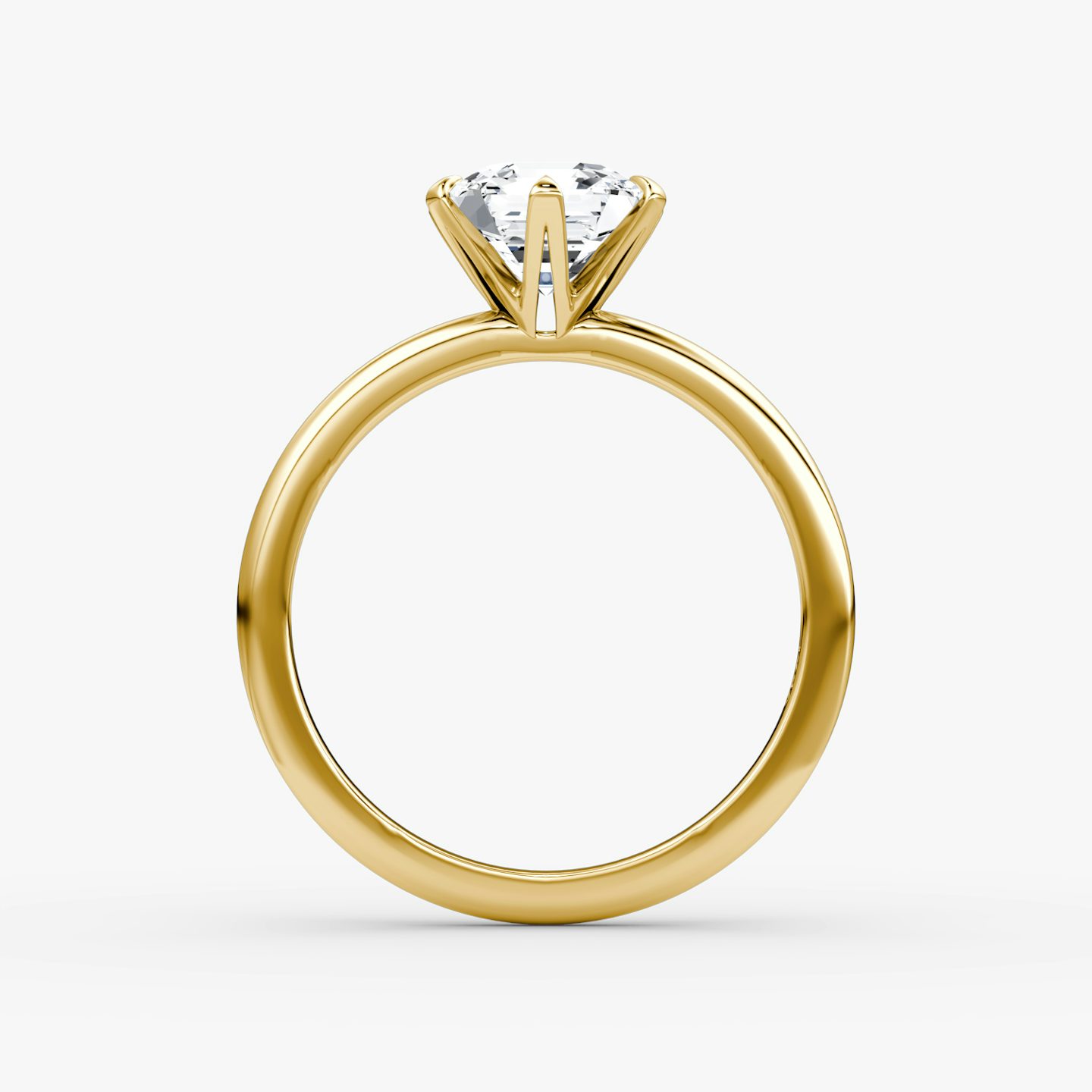V | Asscher | 18k | Or jaune 18 carats | Anneau: Simple | Orientation du diamant: vertical | Poids en carats: Voir le stock total