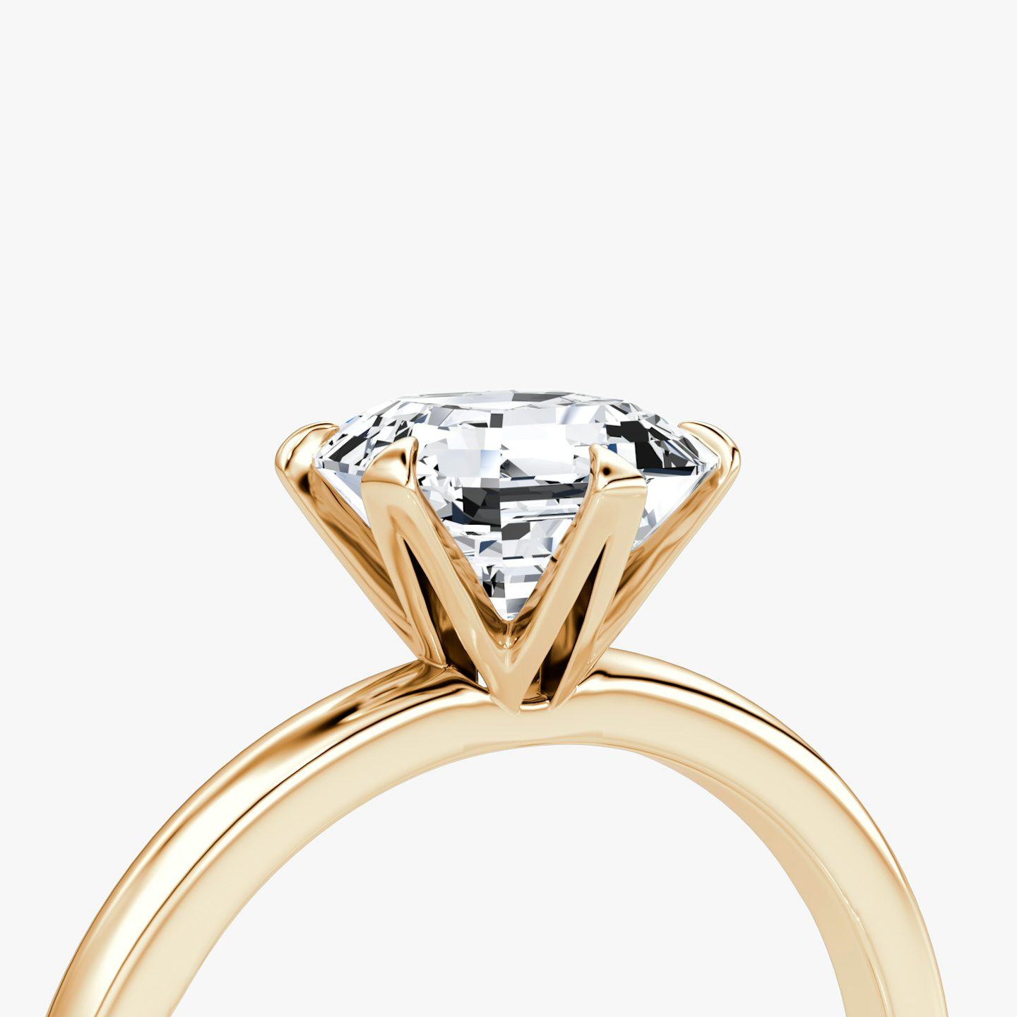 V | Asscher | 14k | Oro rosa de 14 quilates | Banda: Simple | Orientación de diamante: vertical | Peso en quilates: Ver stock total