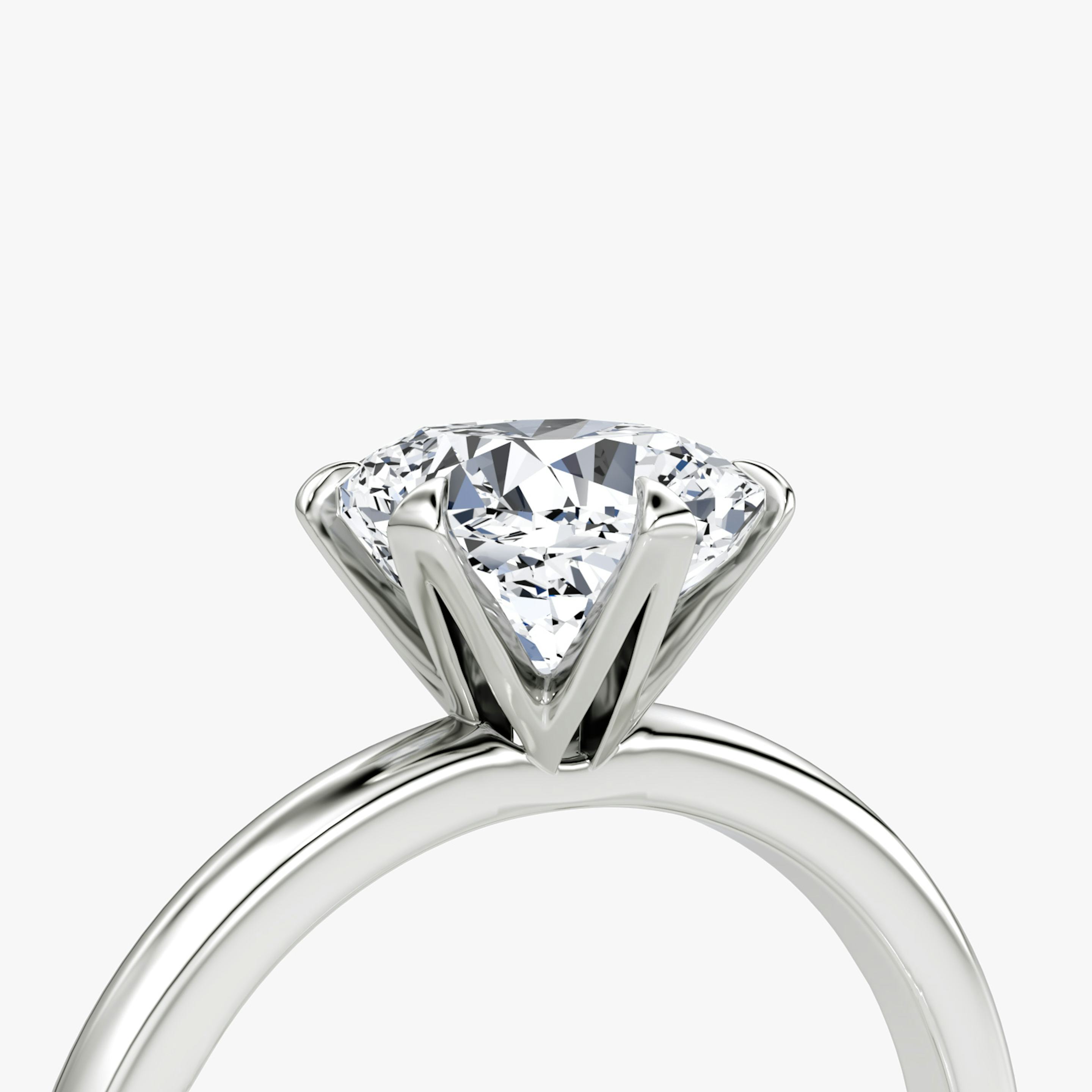 The V | Pavé Cushion | 18k | 18k White Gold | Band: Plain | Diamond orientation: vertical | Carat weight: See full inventory