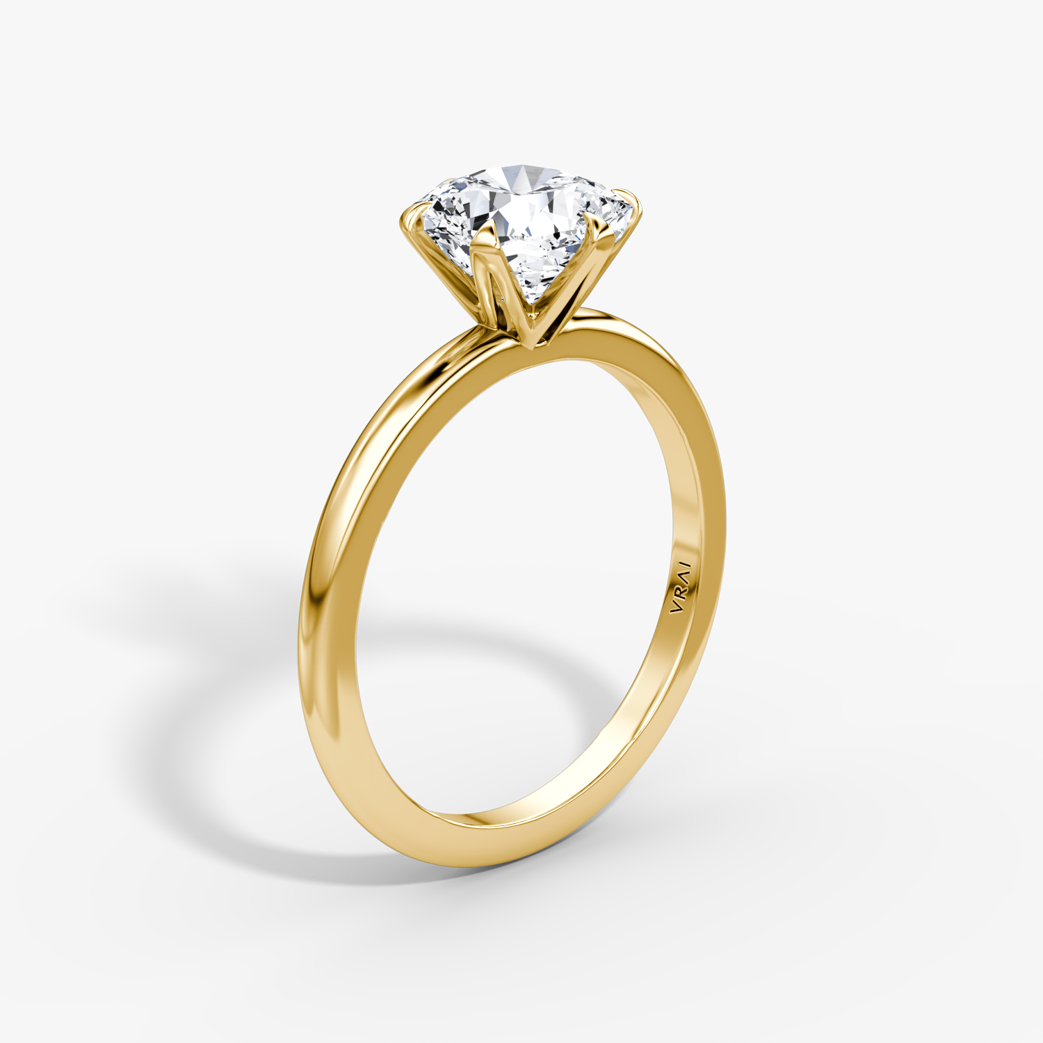 V Cushion Engagement Ring | 18k Yellow Gold