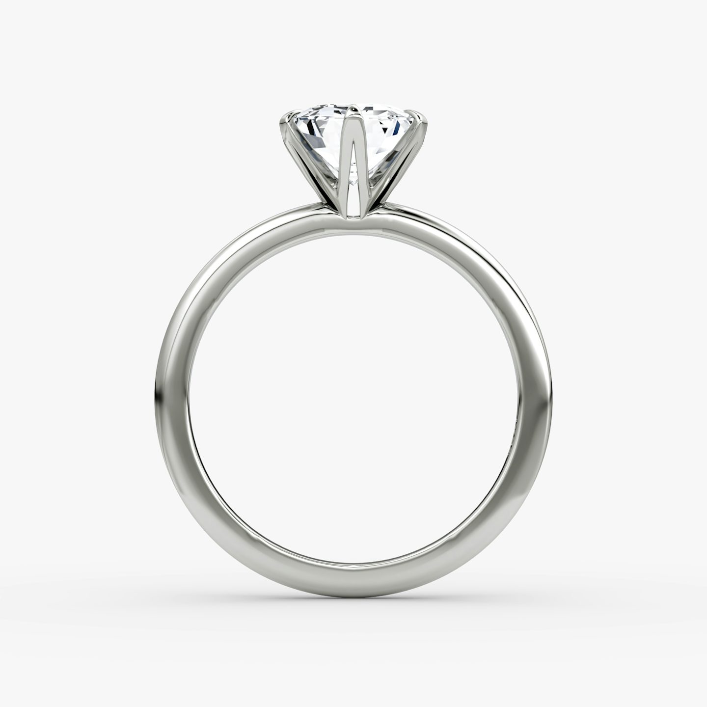 V | Esmeralda | 18k | Oro blanco de 18 quilates | Banda: Simple | Orientación de diamante: vertical | Peso en quilates: Ver stock total