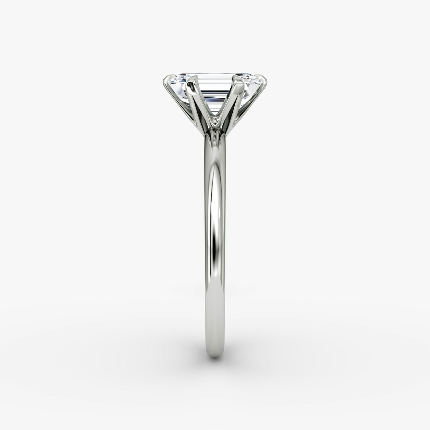 The V | Emerald | 18k | 18k White Gold | Band: Plain | Diamond orientation: vertical | Carat weight: See full inventory
