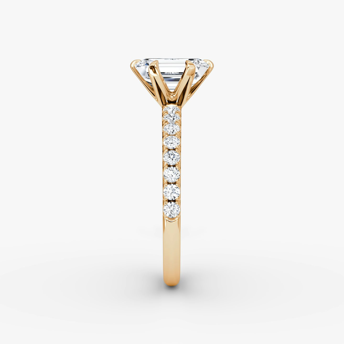 V | Emerald | 14k | 14k Roségold | Ring: Pavé | Diamantausrichtung: vertical | Karatgewicht: Gesamtbestand ansehen