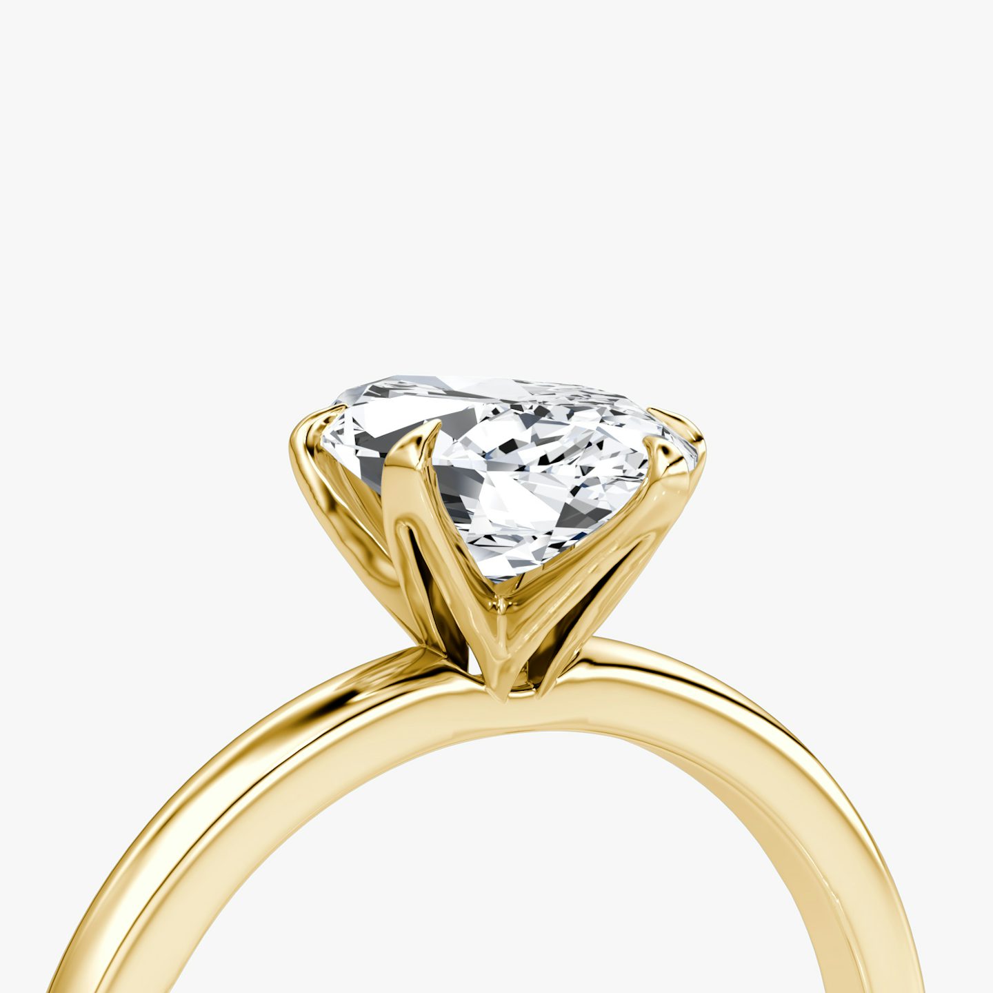The V | Pavé Marquise | 18k | 18k Yellow Gold | Band: Plain | Diamond orientation: vertical | Carat weight: See full inventory