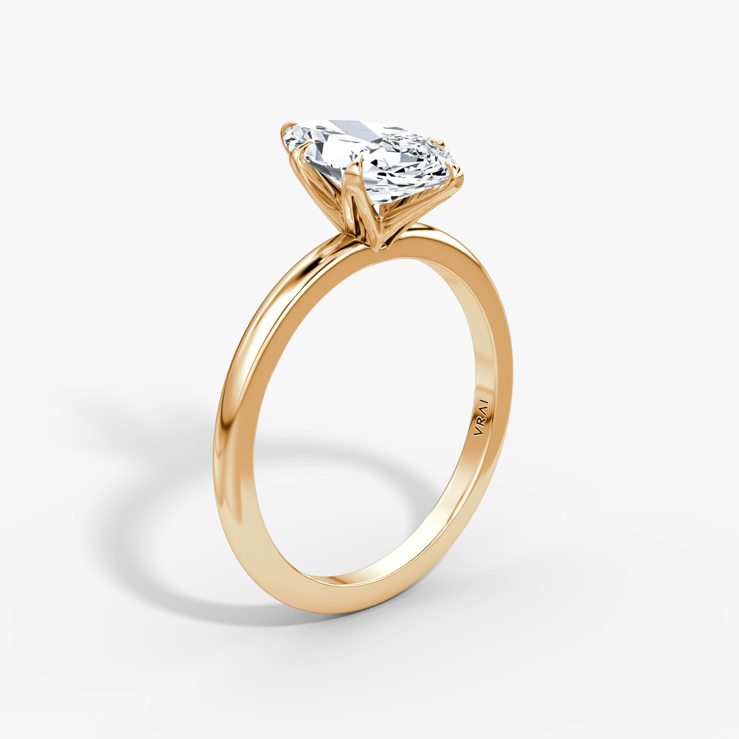 V Marquise Engagement Ring | 14k Rose Gold