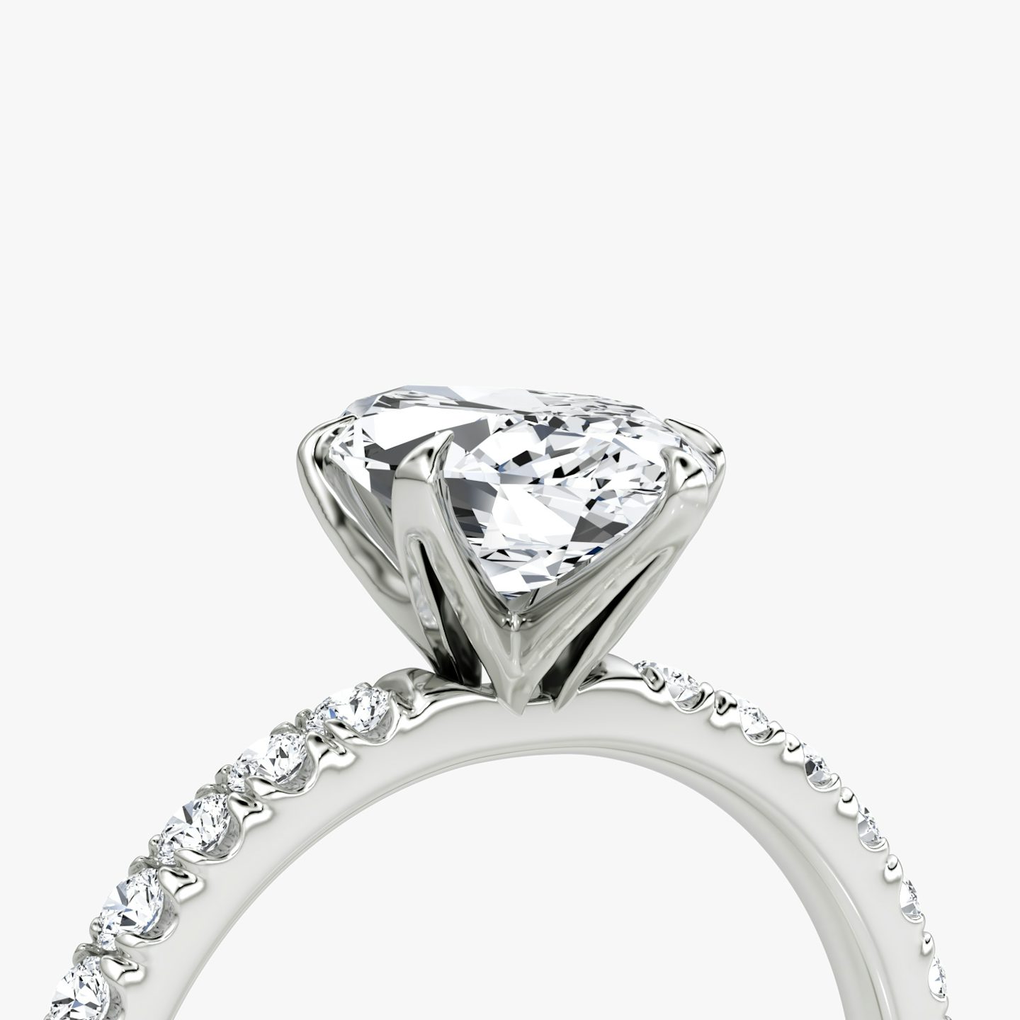 The V | Pavé Marquise | Platinum | Band: Pavé | Diamond orientation: vertical | Carat weight: See full inventory
