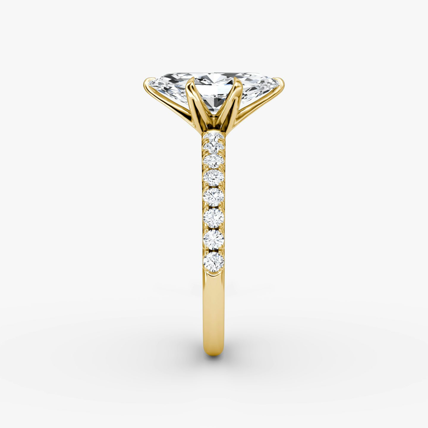 The V | Pavé Marquise | 18k | 18k Yellow Gold | Band: Pavé | Diamond orientation: vertical | Carat weight: See full inventory